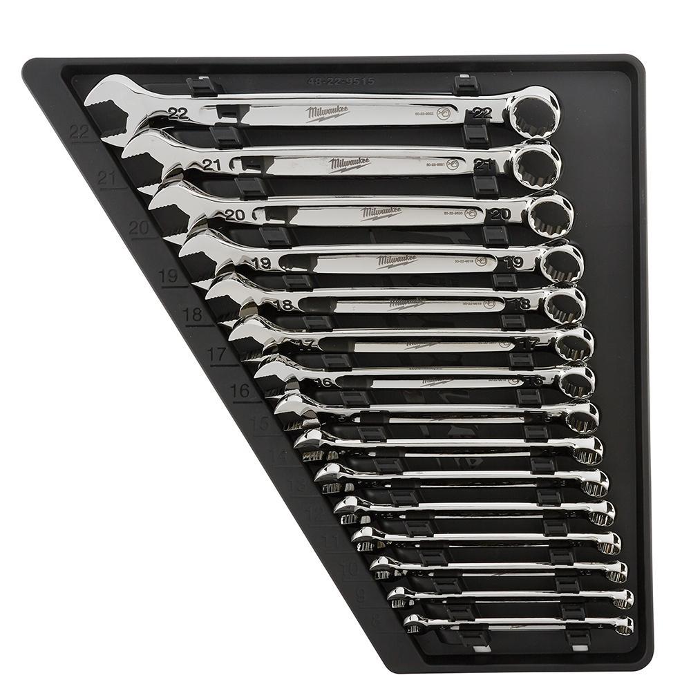 Milwaukee&reg; 48-22-9515 Combination Wrench Set, 15 Pieces