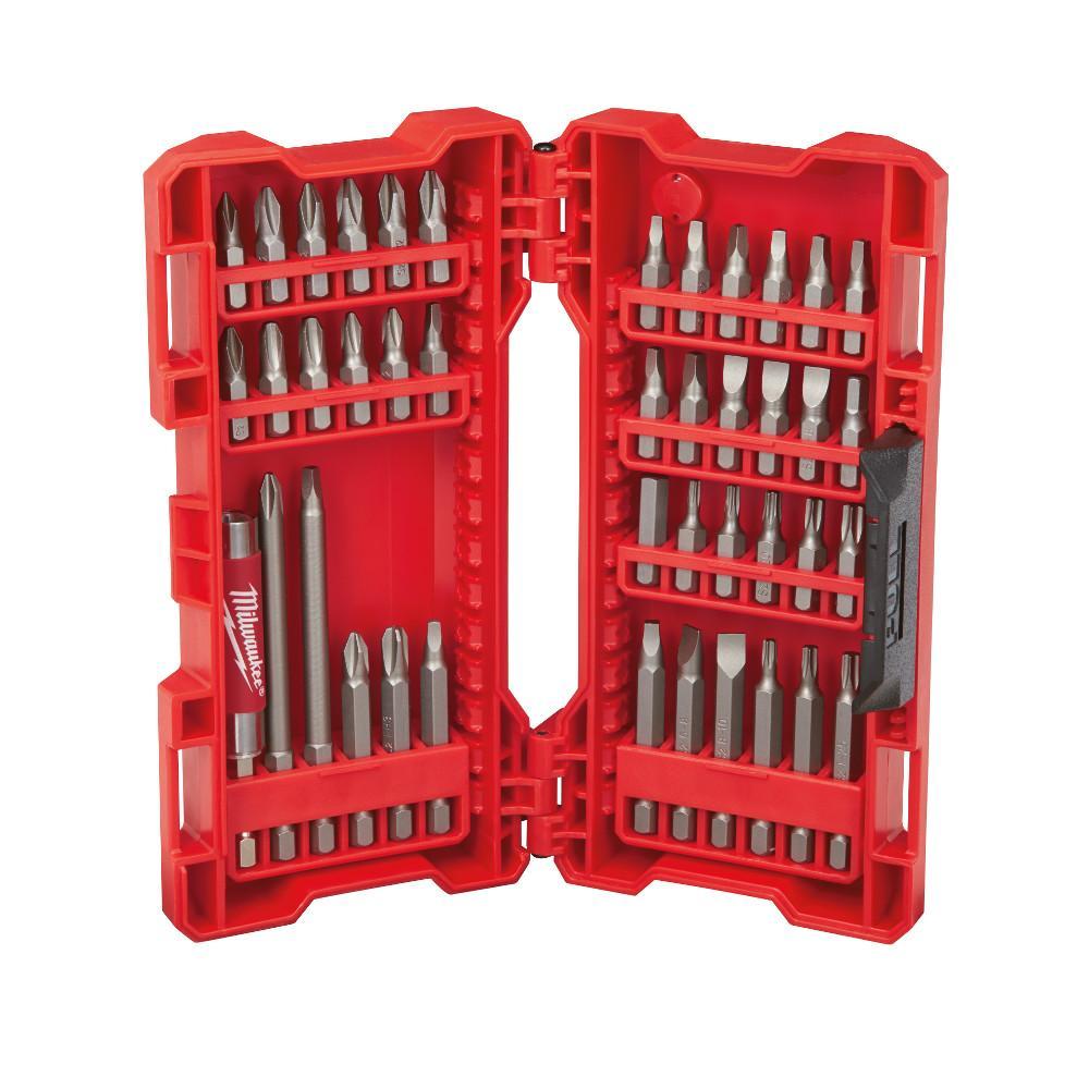 Milwaukee&reg; SHOCKWAVE&trade; 48-32-4618 Security Insert Bit Set, 10 Pieces, T-7, T-8, T-9, T-10, T-15, T-20, T-25, T-27, T-30, T-40 Tip Size, 1 in L x 1/4 in W Blade, Impact Shank, 76 Alloy Steel