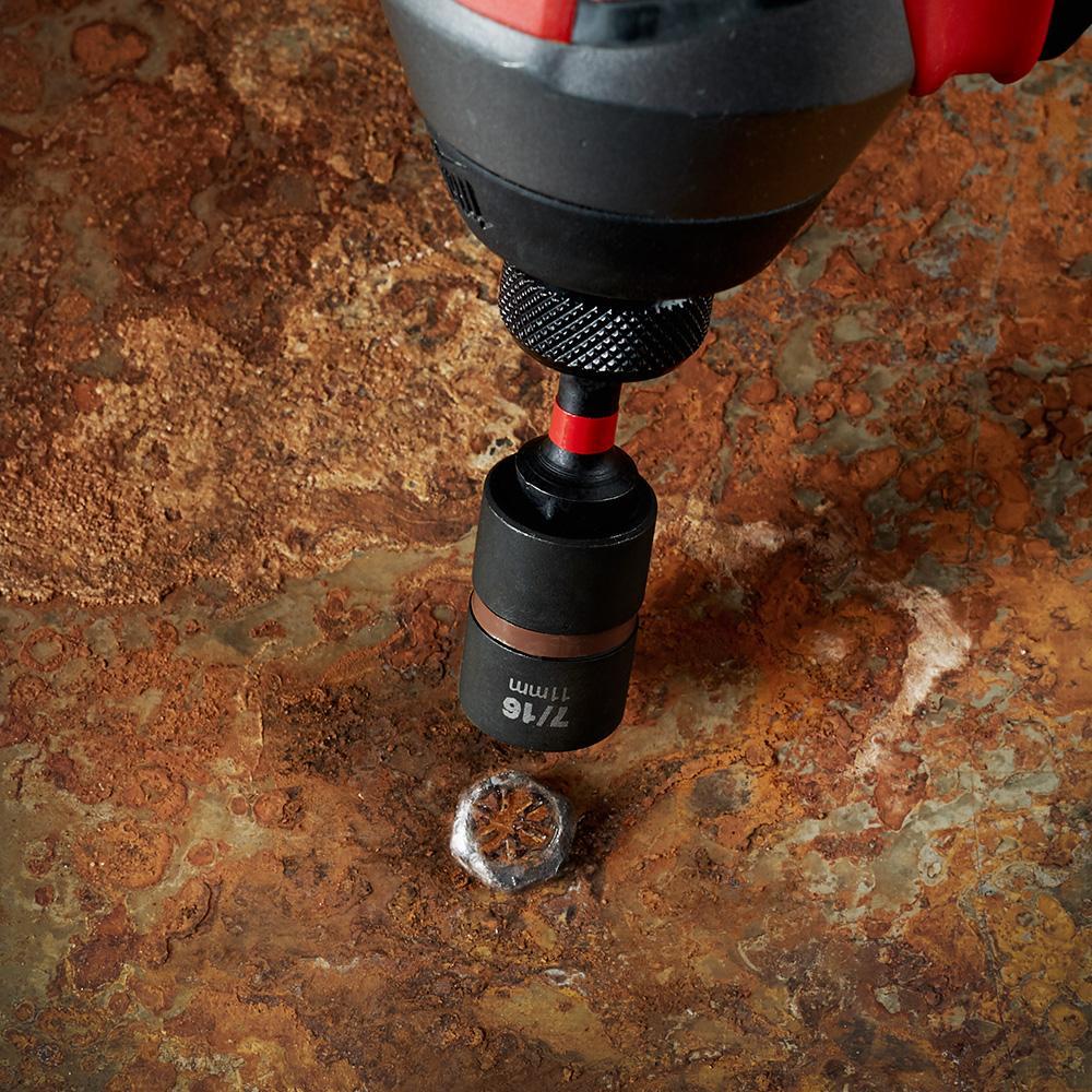 Milwaukee&reg; SHOCKWAVE&trade; 48-32-8000 Impact Extractor Set, For Use With Quick-Change Impact Driver and 1/4 to 1/2 in Common Sized Fastener, 1/4 in, 5/16 in, 3/8 in, 7/16 in, 1/2 in Bit/Drill Size, 1/4 in Shank Dia, Hexagonal Shank