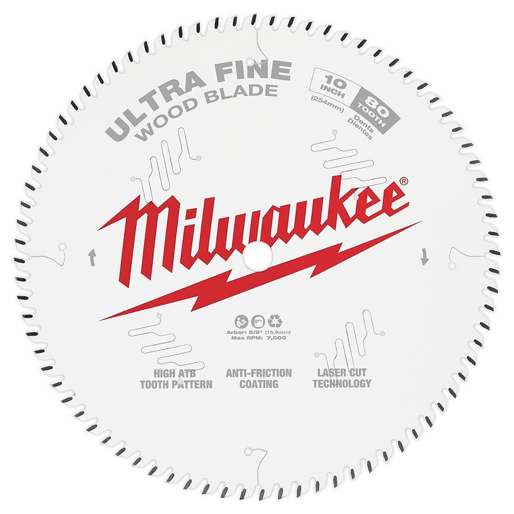 Milwaukee&reg; 48-40-0726 Fine Finish Thin Kerf Circular Saw Blade, 7-1/4 in Dia x 1.05 in THK, 5/8 in Arbor, Carbide Blade, 40 Teeth