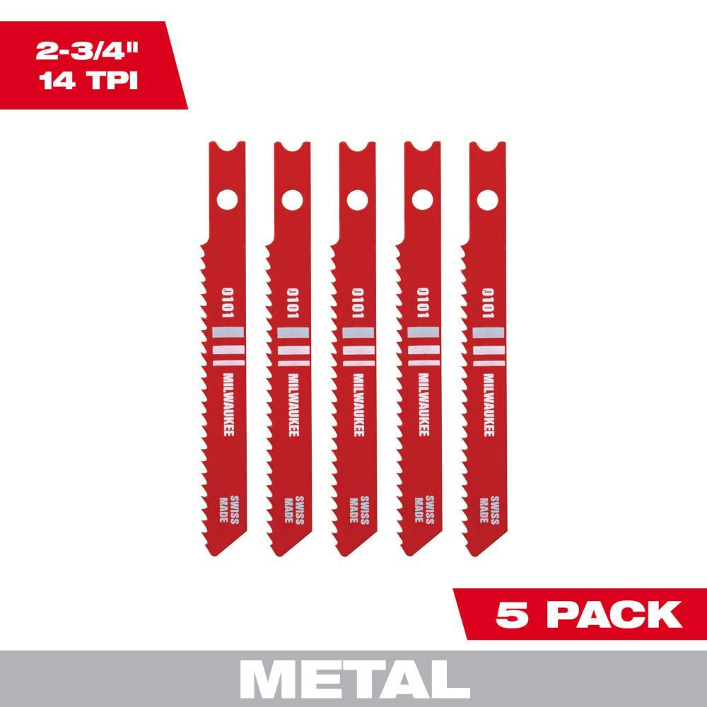 Milwaukee&reg; 48-42-0101 Heavy Duty Jig Saw Blade, 2-3/4 in L x 9/32 in W, 14 TPI, HSS Cutting Edge, HSS Body