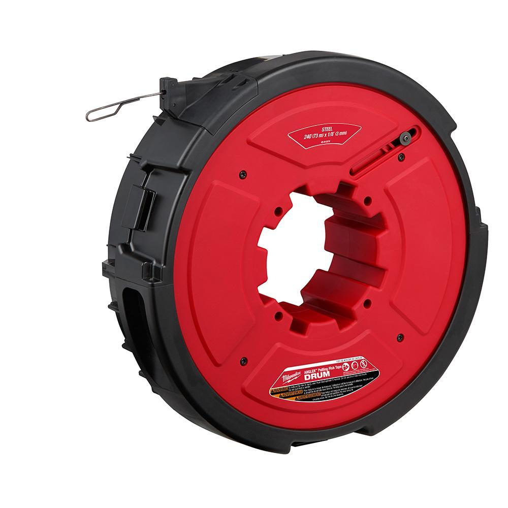 Milwaukee&reg; M18 FUEL&trade; ANGLER&trade; 48-44-5178 Pulling Fish Tape Drum, 1/8 in Tape, 240 ft L Tape, Steel Tape
