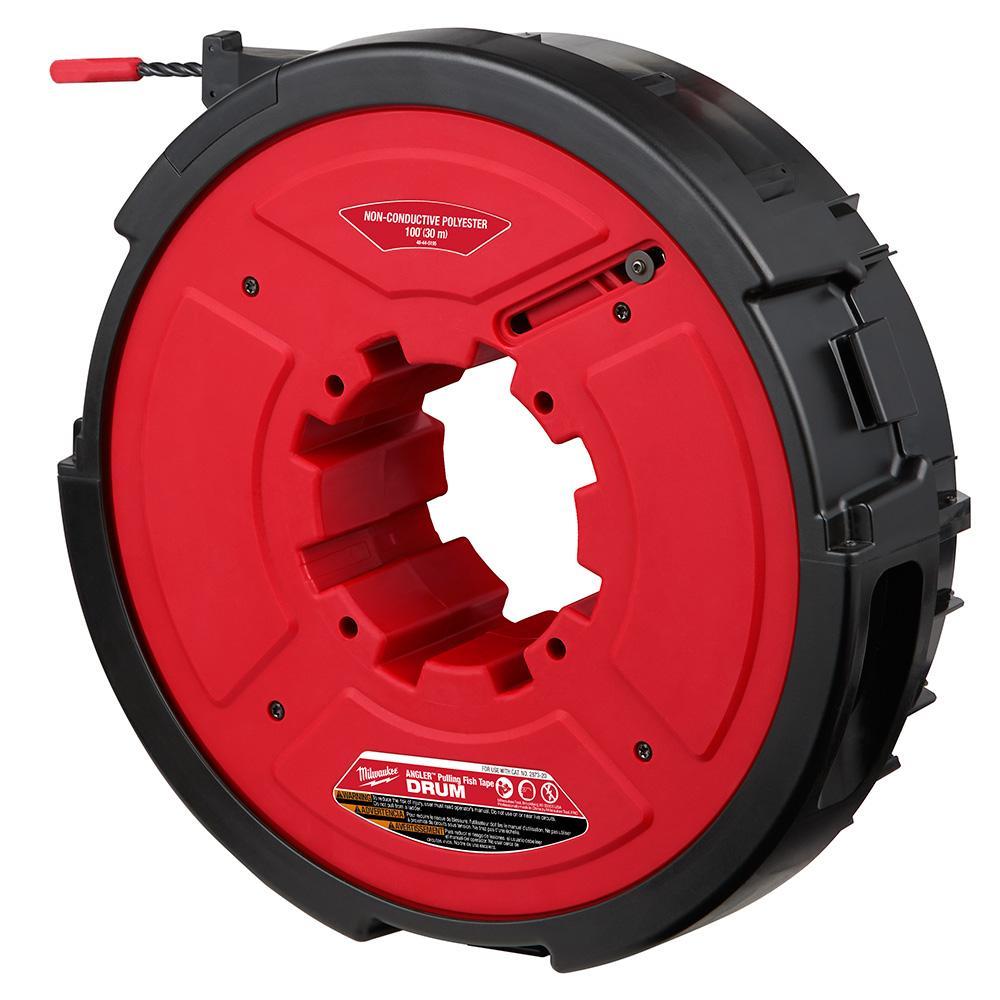 Milwaukee&reg; M18 FUEL&trade; ANGLER&trade; 48-44-5195 Pulling Fish Tape Drum, 100 ft L Tape, Non-Conductive Profile, Polyester Tape