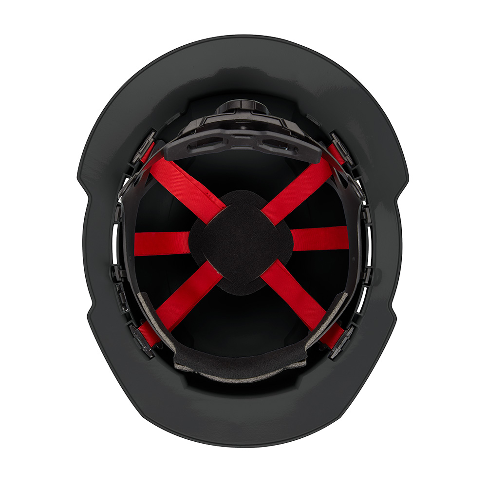 Milwaukee&reg; 48-73-1131 Full Brim Hard Hat, 6-1/2 in Fits Mini Hat, 8-1/2 in Fits Max Hat, HDPE, 6-Point Ratchet Suspension, ANSI Electrical Class Rating: Class E, ANSI Impact Rating: ANSI/ISEA Z89.1 Type I, Quick Adjustment