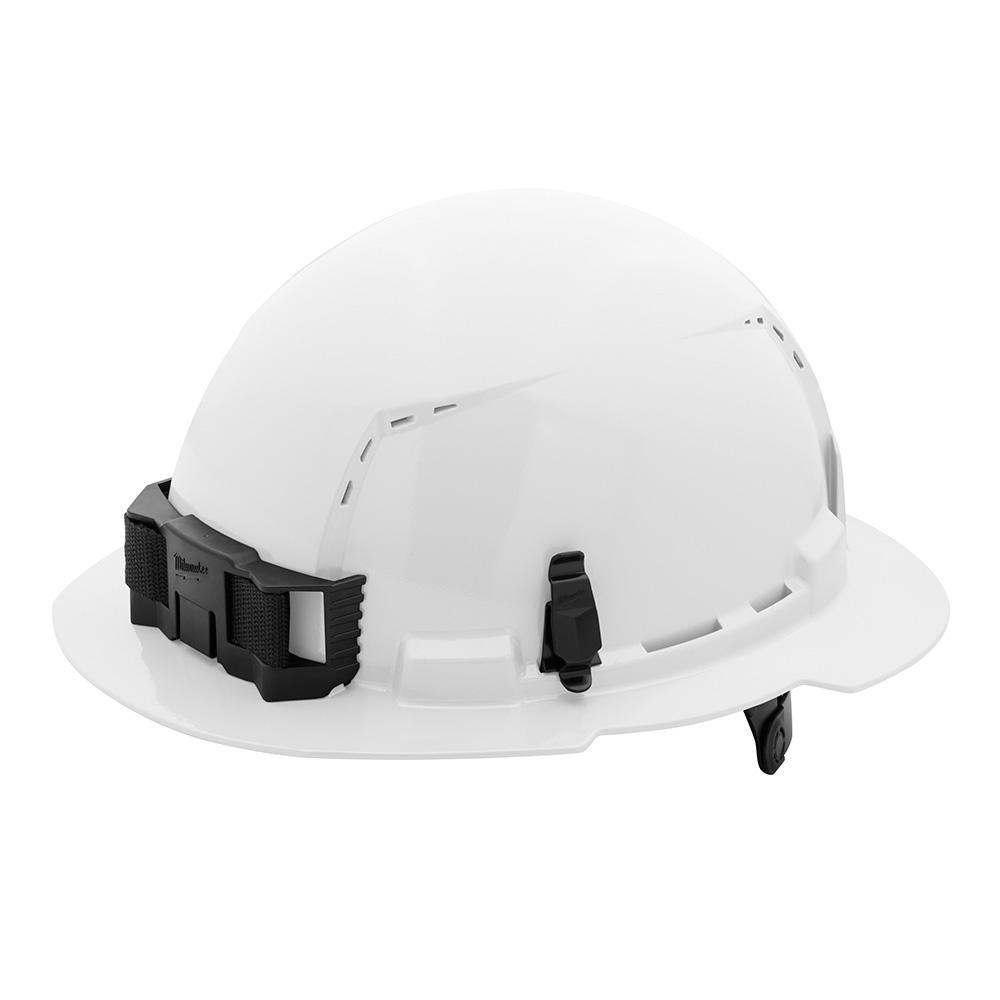 Milwaukee&reg; 48-73-1221 Full Brim Vented Hard Hat, 6-1/2 in Fits Mini Hat, 8-1/2 in Fits Max Hat, HDPE, 6-Point Ratchet Suspension, ANSI Electrical Class Rating: Class C, ANSI Impact Rating: ANSI/ISEA Z89.1 Type I, Quick Adjustment