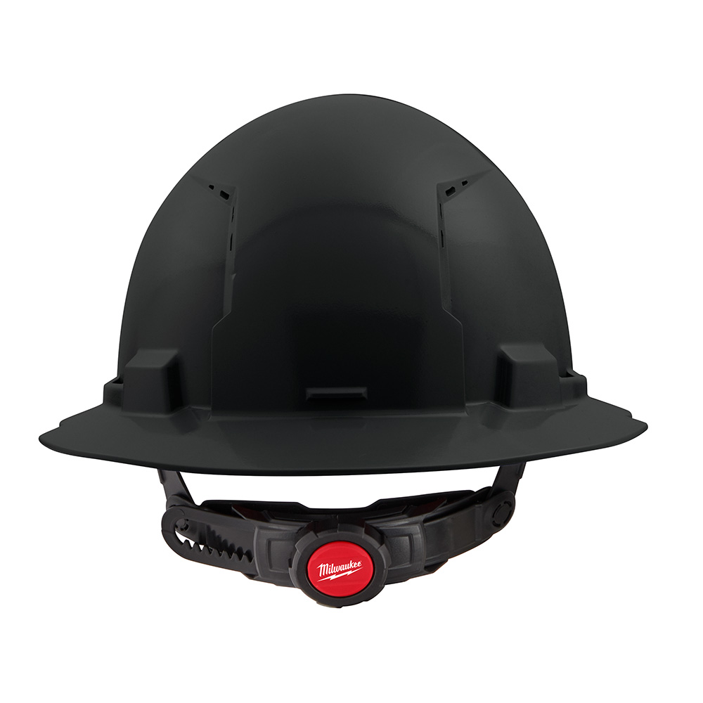 Milwaukee&reg; 48-73-1231 Full Brim Vented Hard Hat, 6-1/2 in Fits Mini Hat, 8-1/2 in Fits Max Hat, HDPE, 6-Point Ratchet Suspension, ANSI Electrical Class Rating: Class C, ANSI Impact Rating: ANSI/ISEA Z89.1 Type I, Quick Adjustment