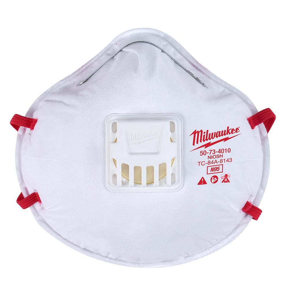 Milwaukee&reg; 48-73-4014 Disposable Molded Valve Respirator, Universal