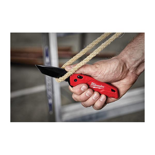 Milwaukee&reg; FASTBACK&trade; 48-22-1530 Spring Assisted Folding Knife, Stainless Steel Tanto Blade, Serrated Edge, Slide-Lock Opening