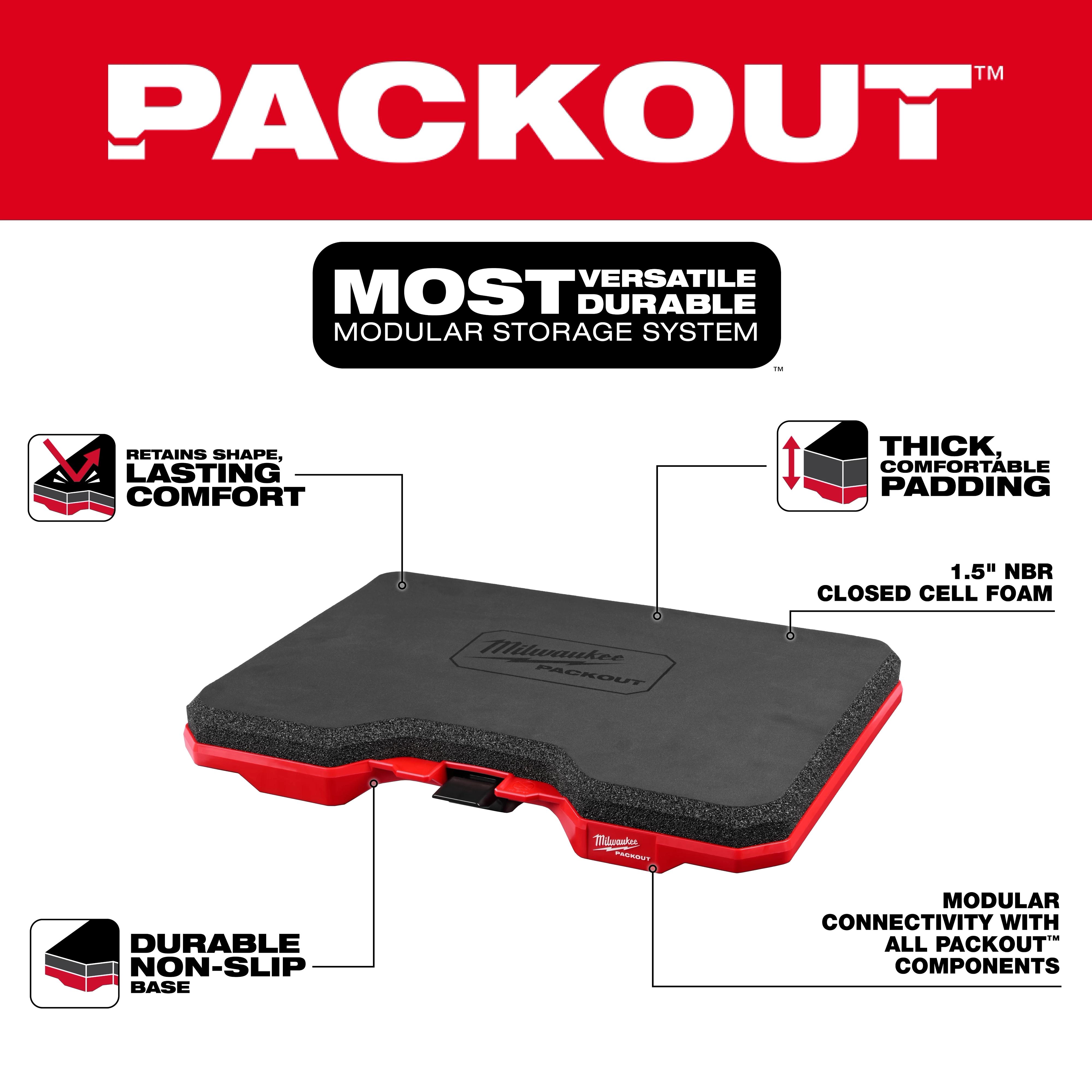 Milwaukee&reg; 48-73-6110 Kneeling Pad, 18.7 in L 13.7 in W, Nitrile Butadiene Rubber