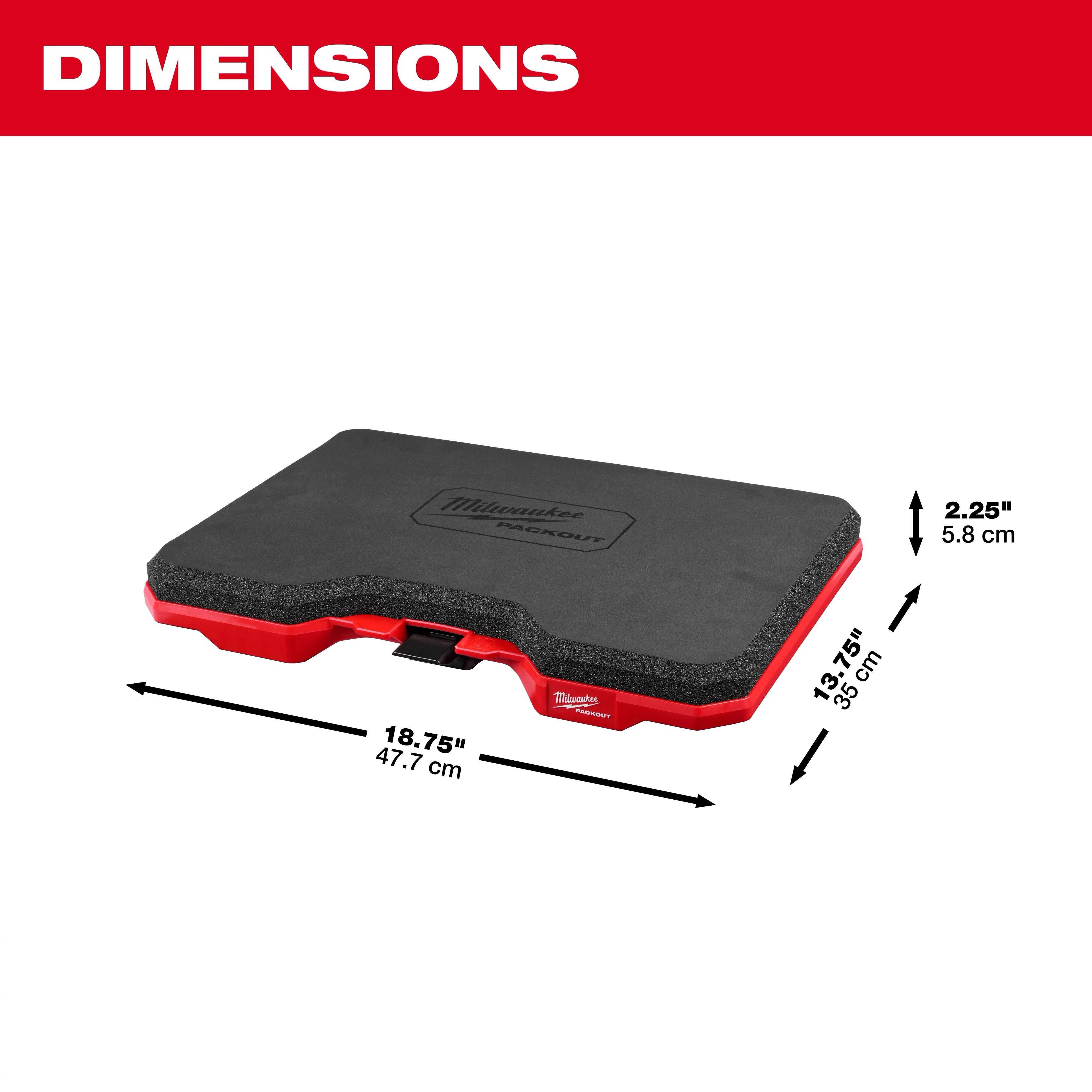 Milwaukee&reg; 48-73-6110 Kneeling Pad, 18.7 in L 13.7 in W, Nitrile Butadiene Rubber