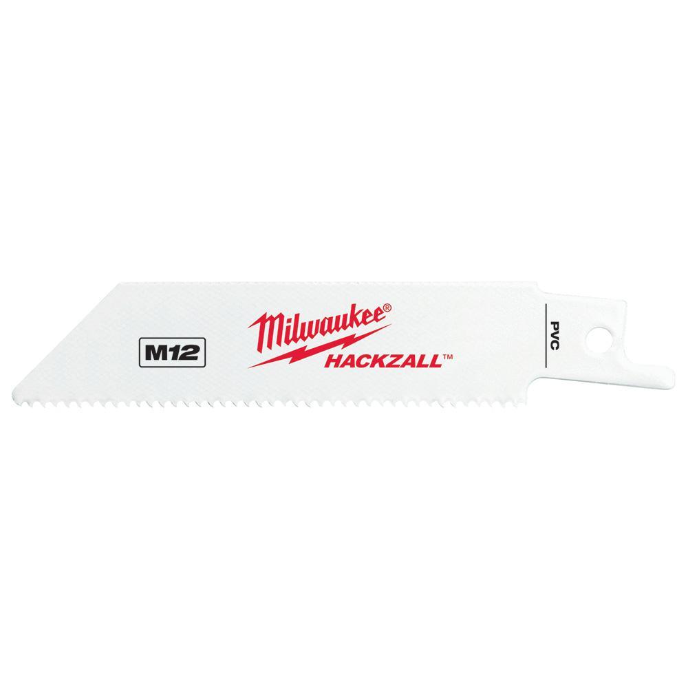 Milwaukee&reg; 49-00-5414 Straight Back Thin Kerf Reciprocating Saw Blade, 4 in L x 3/4 in W, 14 TPI, Bi-Metal Body, Universal/Toothed Edge Tang