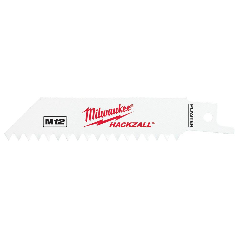 Milwaukee&reg; 49-00-5461 Straight Back Thin Kerf Reciprocating Saw Blade, 4 in L x 3/4 in W, 6 TPI, Bi-Metal Body, Universal/Toothed Edge Tang