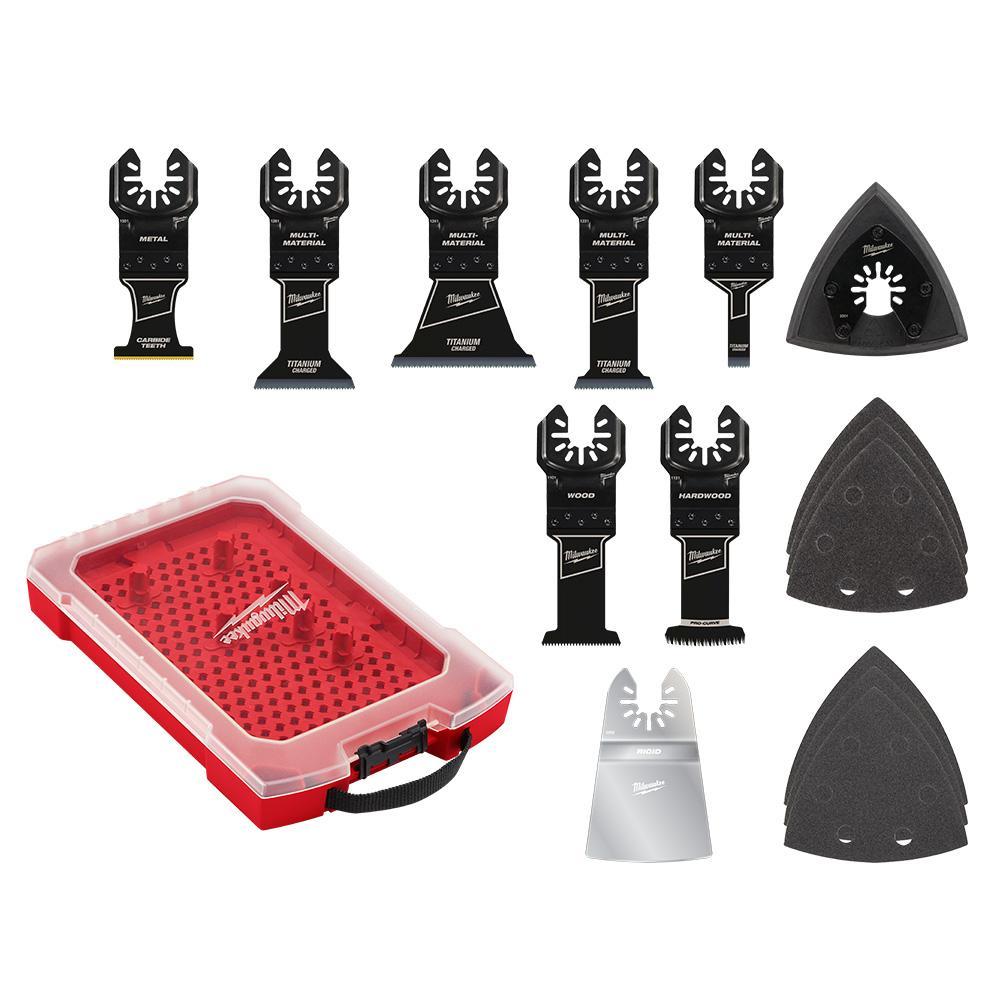 Milwaukee&reg; 49-25-1253 OPEN-LOK&trade; 3-Piece End Cut Bi-Metal Blade Set, For Use With Oscillating Multi-Tool, 1-1/8 in