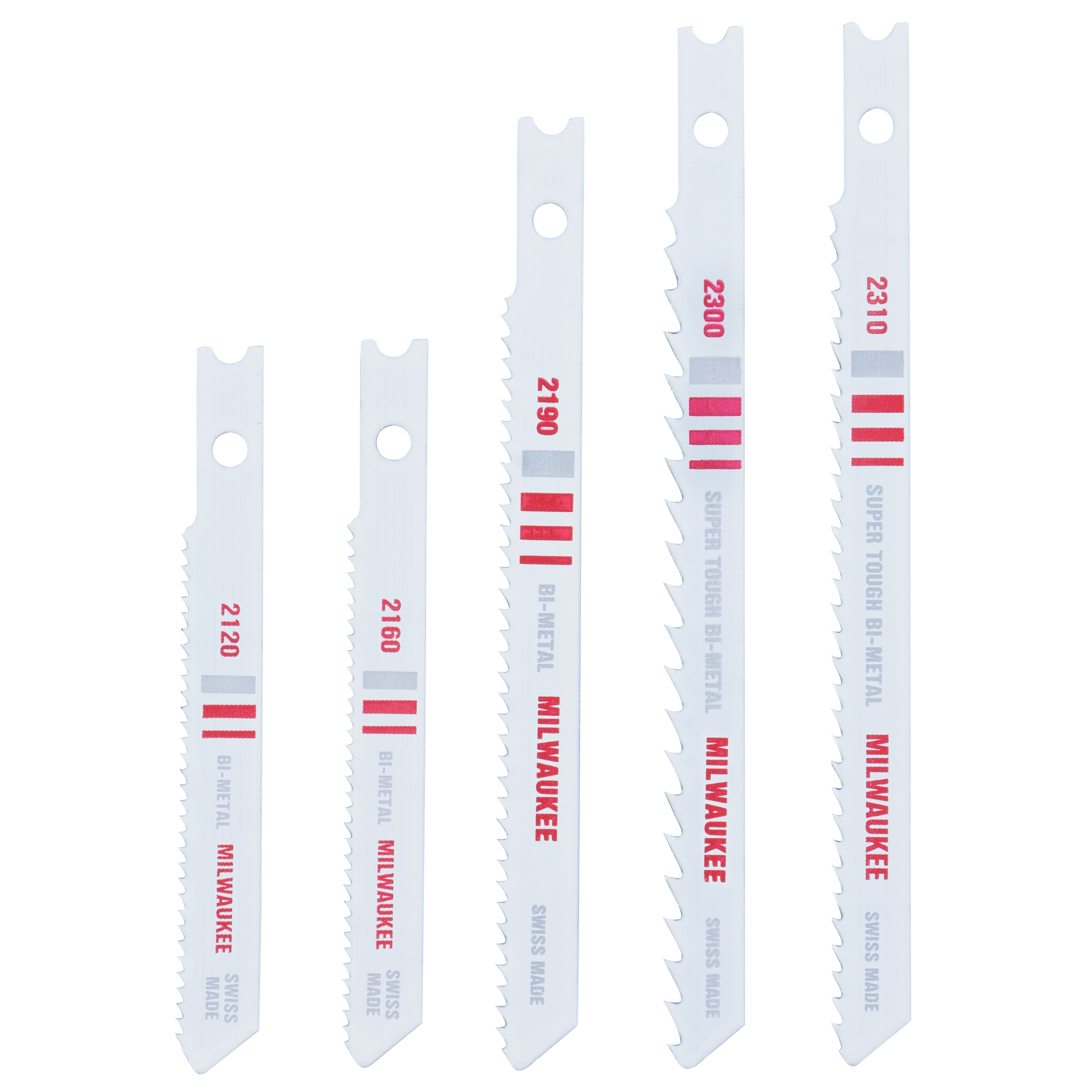 DeWALT&reg; DW3742C Jig Saw Blade Set With Standard Case, 14 Pieces, 3 to 5 in L x 0.3 to 0.39 in W x 0.04 to 0.05 in THK Blade, 6/10/12/18/32 TPI, Pointed Teeth, T-Shank, For Use With Jig Saws, Bi-Metal