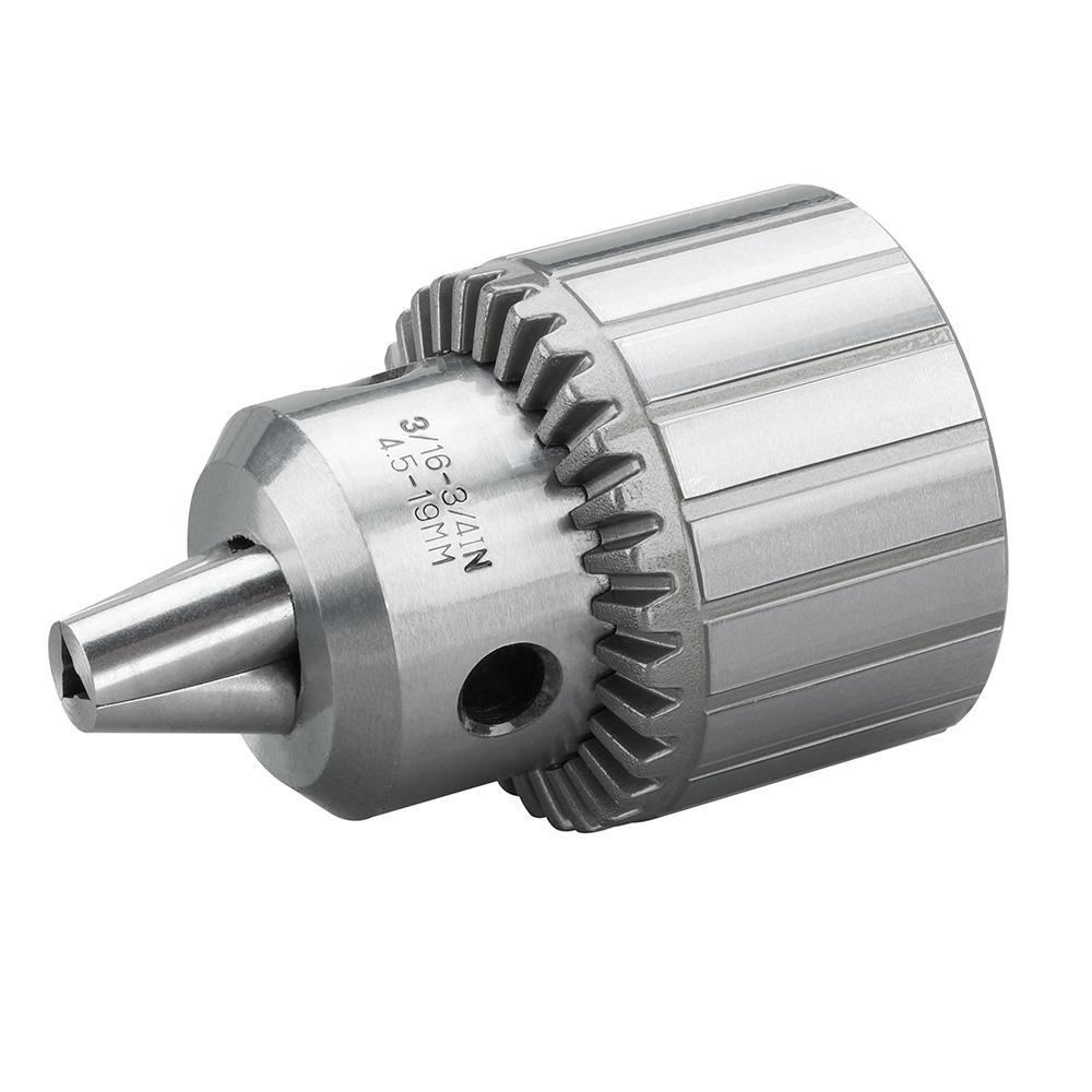 Jacobs® 31409 JK 130-MT3 High Precision/High Torque Keyless Drill Chuck With Integrated Shank, 0.039 to 0.512 in Capacity, #3 MT Mounting, Ball Bearing