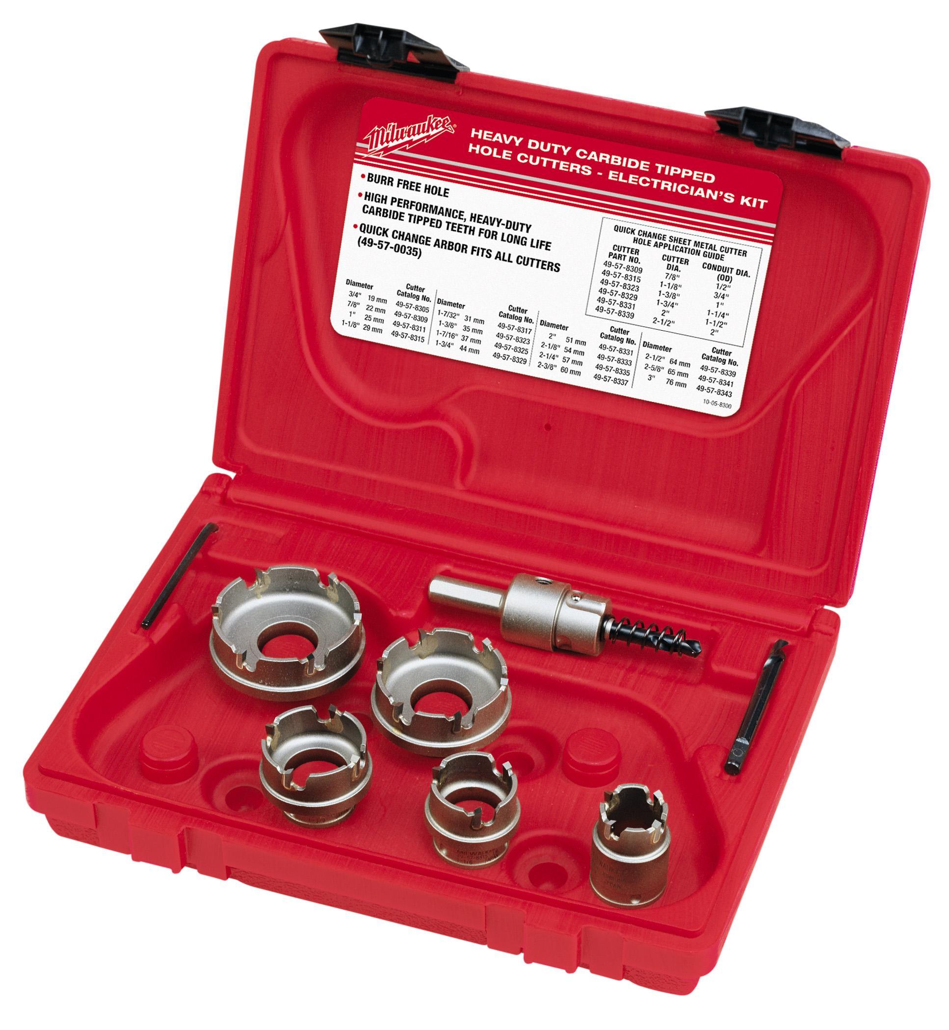 Milwaukee&reg; BIG HAWG&trade; 49-56-9290 Hole Saw Kit, 10 Pieces, Carbide
