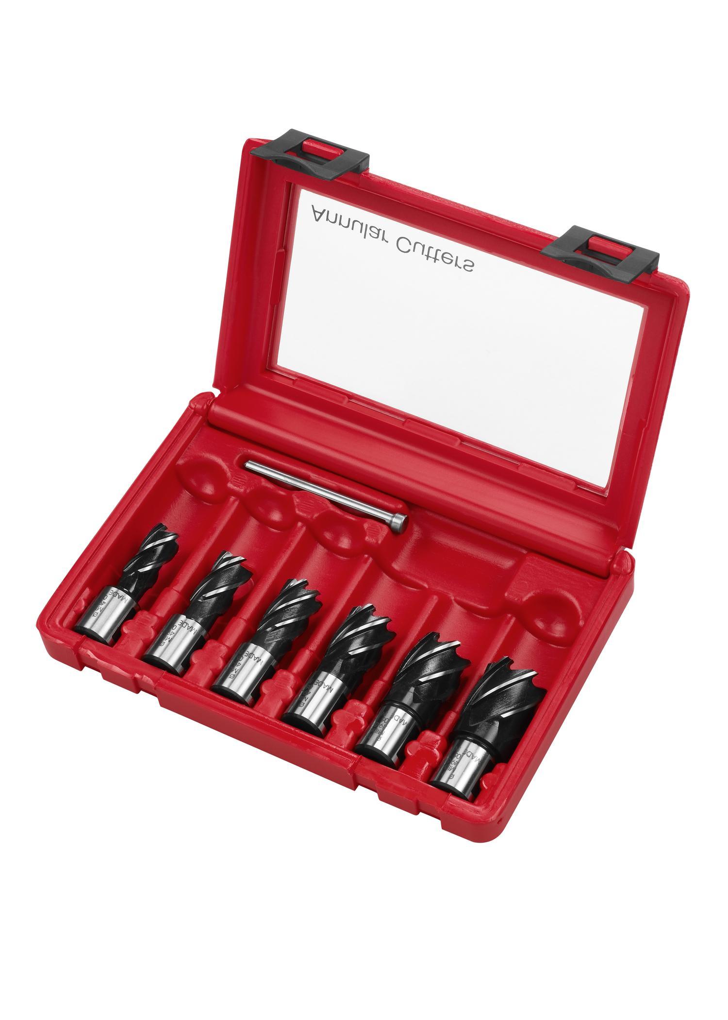 Milwaukee&reg; 49-22-8400 6-Piece Annular Cutter Kit, 1 in D Cutting, 6 Pieces, For Use With Magnetic Drill Press, HSS
