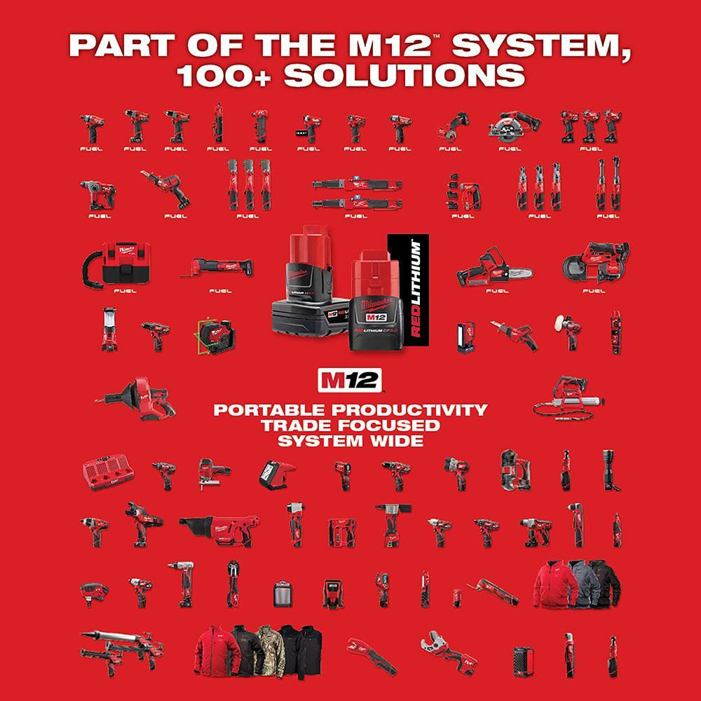 Milwaukee&reg; M12&trade; 49-24-2310 Power Source, 1.5/2/3/4 Ah Li-Ion Battery, 12 V DC Charge, For Use With M12&trade; Battery Pack and Heated Gear
