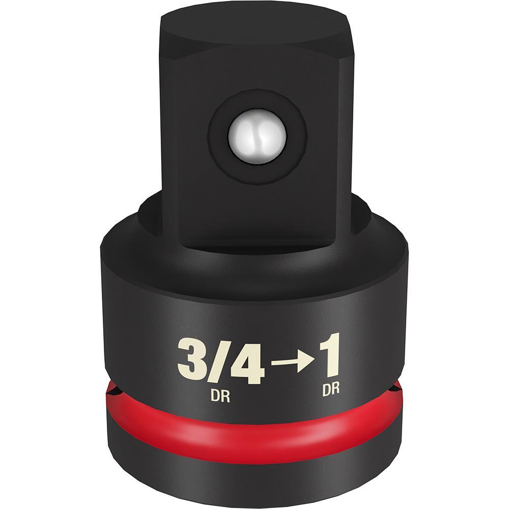 Milwaukee&reg; SHOCKWAVE&trade; Impact Duty&trade; 49-66-6729 Dual Hole Socket Adapter, Black Oxide, 3/4 in Male Drive, 1 in Female Drive, ASME Specified, Steel