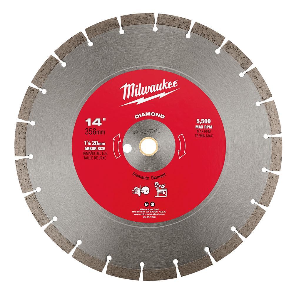 Milwaukee® 49-94-3010 Diamond Tile Blade, 3 in Dia Blade, 41/64 in D Cutting, 3/8 in Arbor/Shank, Wet/Dry Cutting