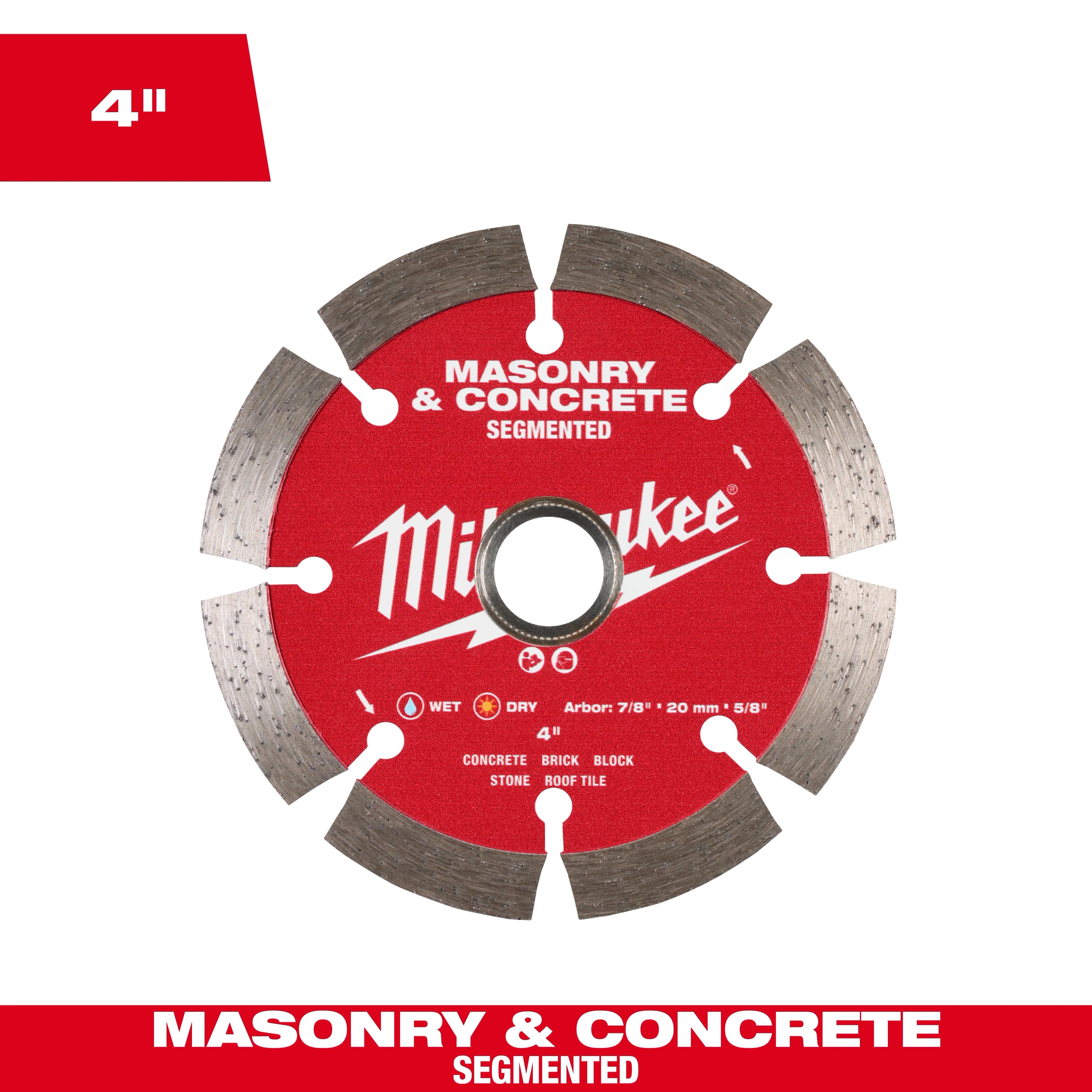 Milwaukee&reg; 49-93-7140 Universal Segmented Turbo Circular Diamond Saw Blade, 14 in Dia Blade, 1 in, 20 mm Arbor/Shank, Wet/Dry Cutting
