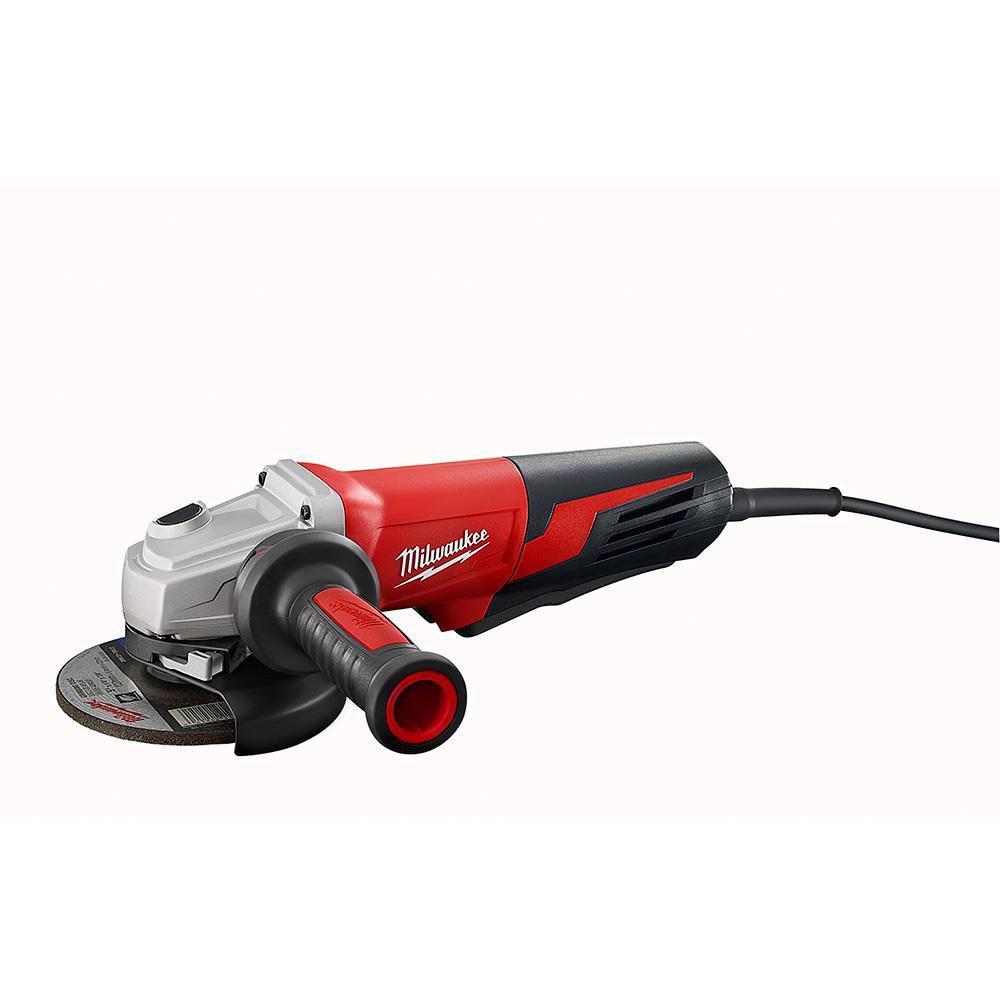 Milwaukee&reg; 6117-30 Double Insulated Small Angle Grinder, 5 in Dia Wheel, 5/8-11 Arbor/Shank, 120 V AC, Black/Red