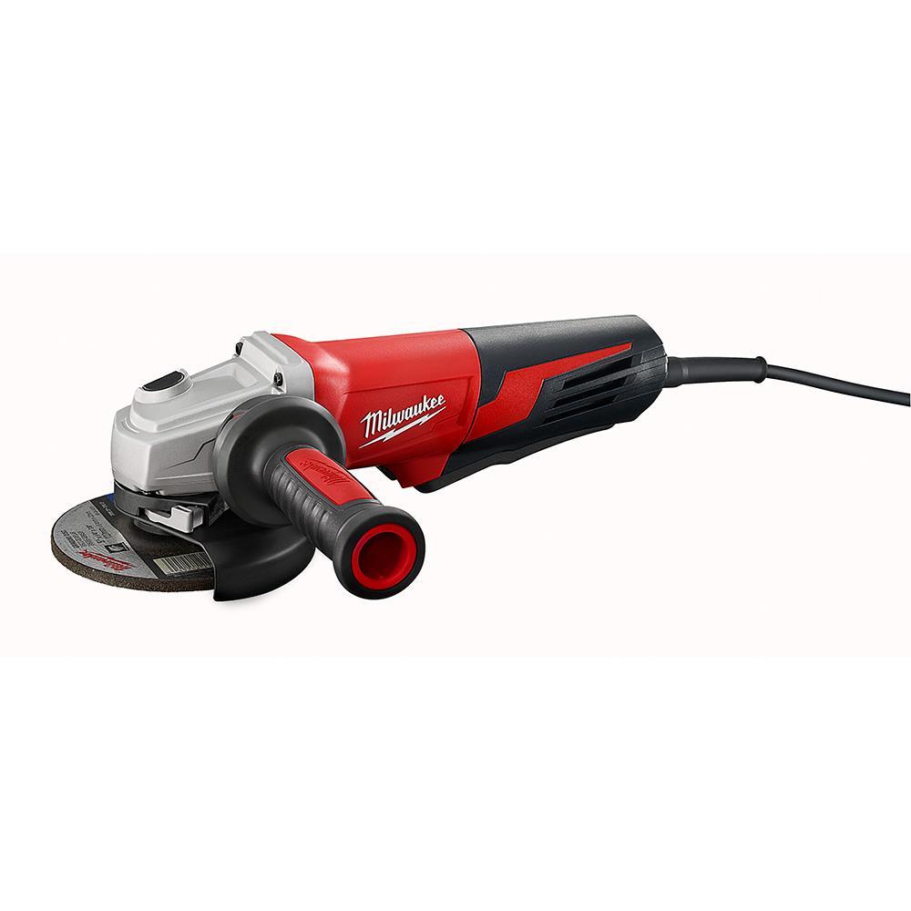 Milwaukee&reg; 6117-31 Double Insulated Small Angle Grinder, 5 in Dia Wheel, 5/8-11 Arbor/Shank, 120 V AC, Black/Red