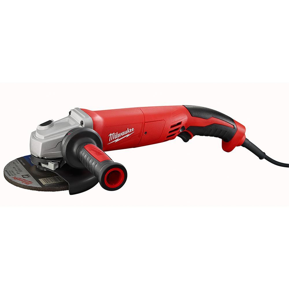 Milwaukee&reg; 6124-30 Double Insulated Small Angle Grinder, 5 in Dia Wheel, 5/8-11 Arbor/Shank, 120 V AC, Black/Red