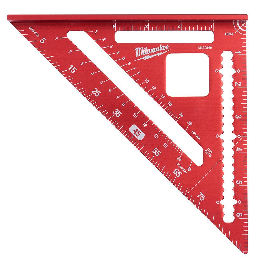 Empire&reg; 1140 Professional Grade Framing Square, 24 in L, 1/8 in Graduation, 22-1/2 in Tongue, Aluminum