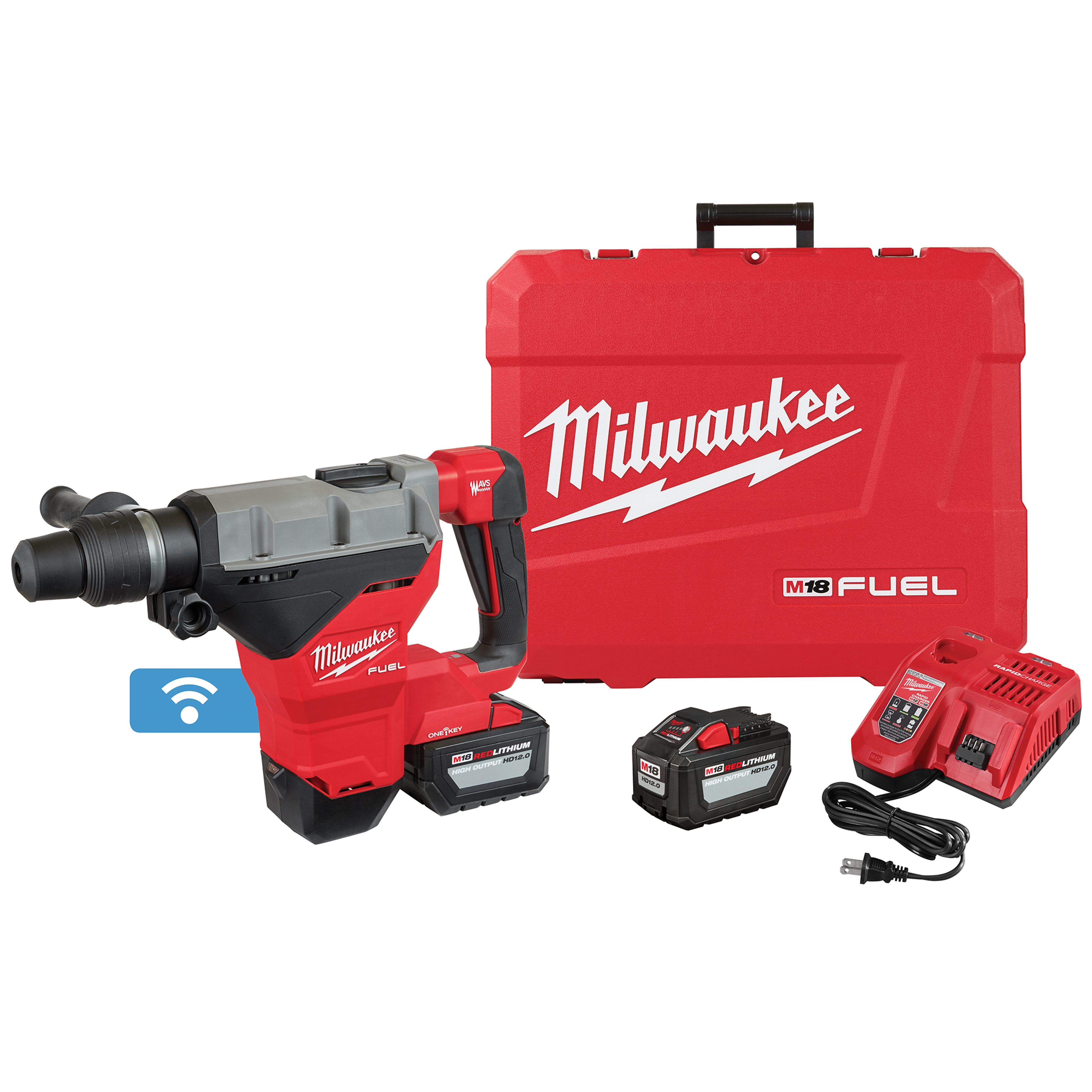 Milwaukee&reg; 2912-20 M18 FUEL&trade; 3-Mode Cordless Rotary Hammer, 1 in SDS Plus&reg; Chuck, 18 V, 0 to 1330 rpm No-Load