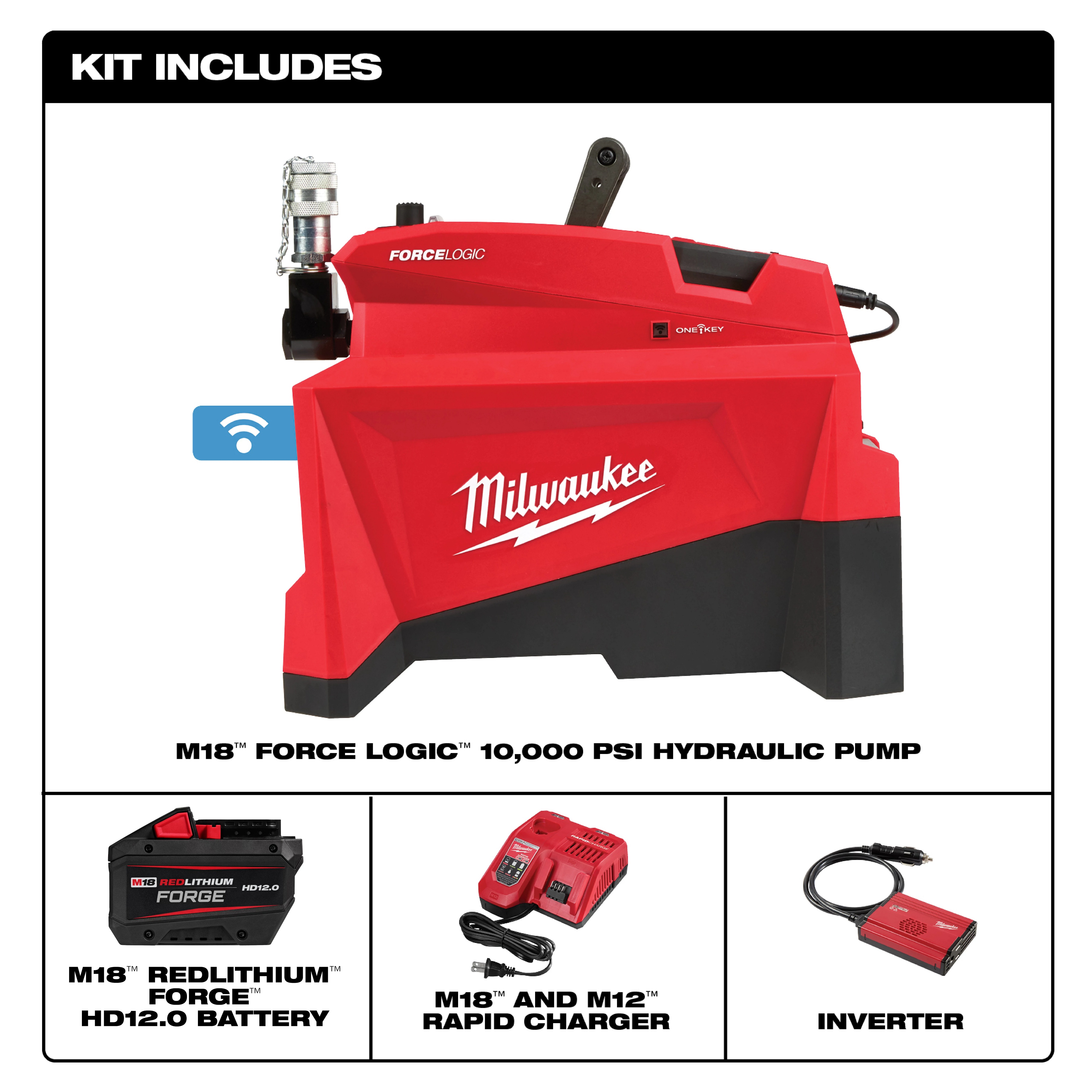 Milwaukee&reg; M18&trade; FORCE LOGIC&trade; 2774-21HD Cordless Hydraulic Pump Kit