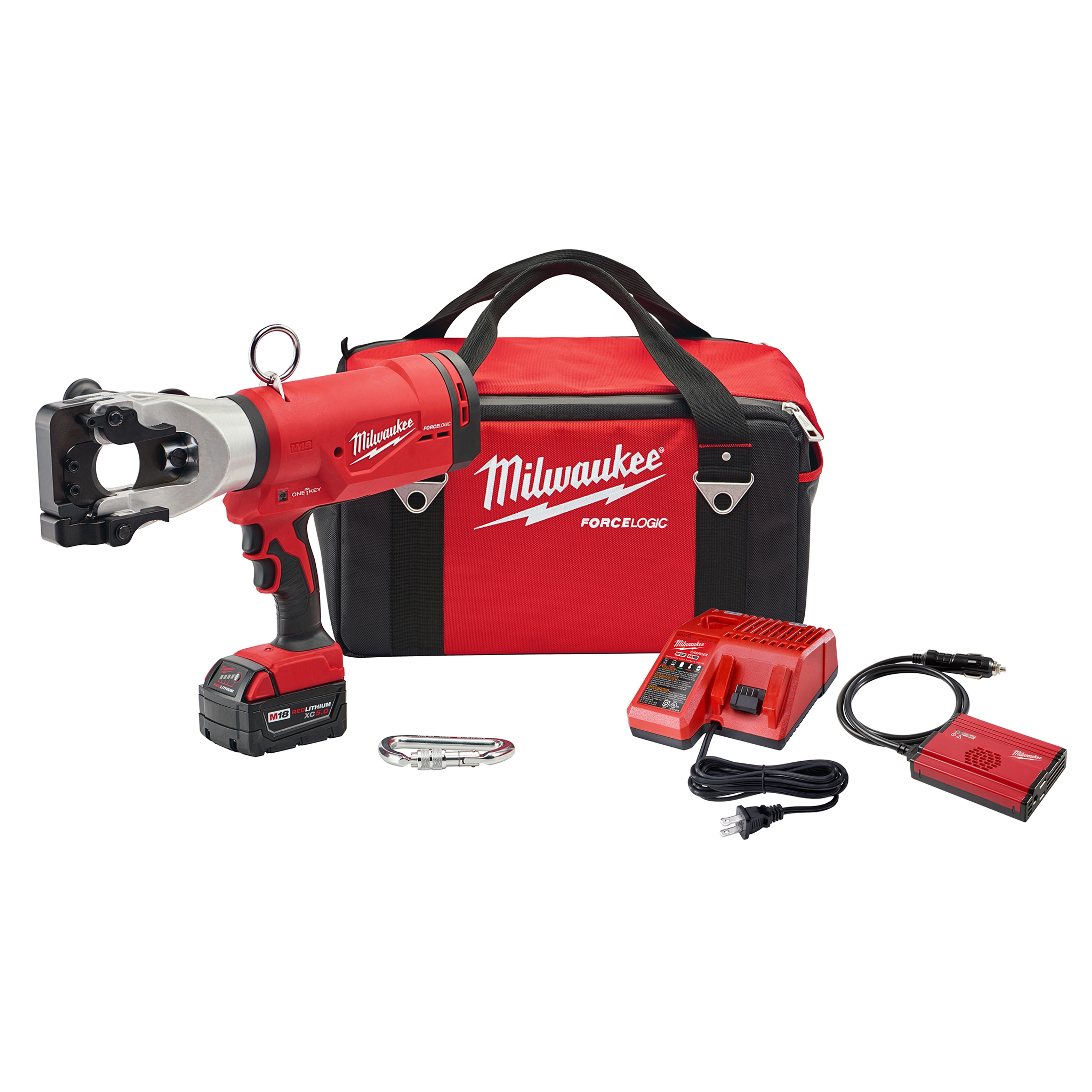 Milwaukee&reg; M18&trade; 2777-21 Cordless Cable Cutter Kit, Up to 1590 Falcon ACSR Cutting, 18 V DC, 5 Ah Li-Ion Battery