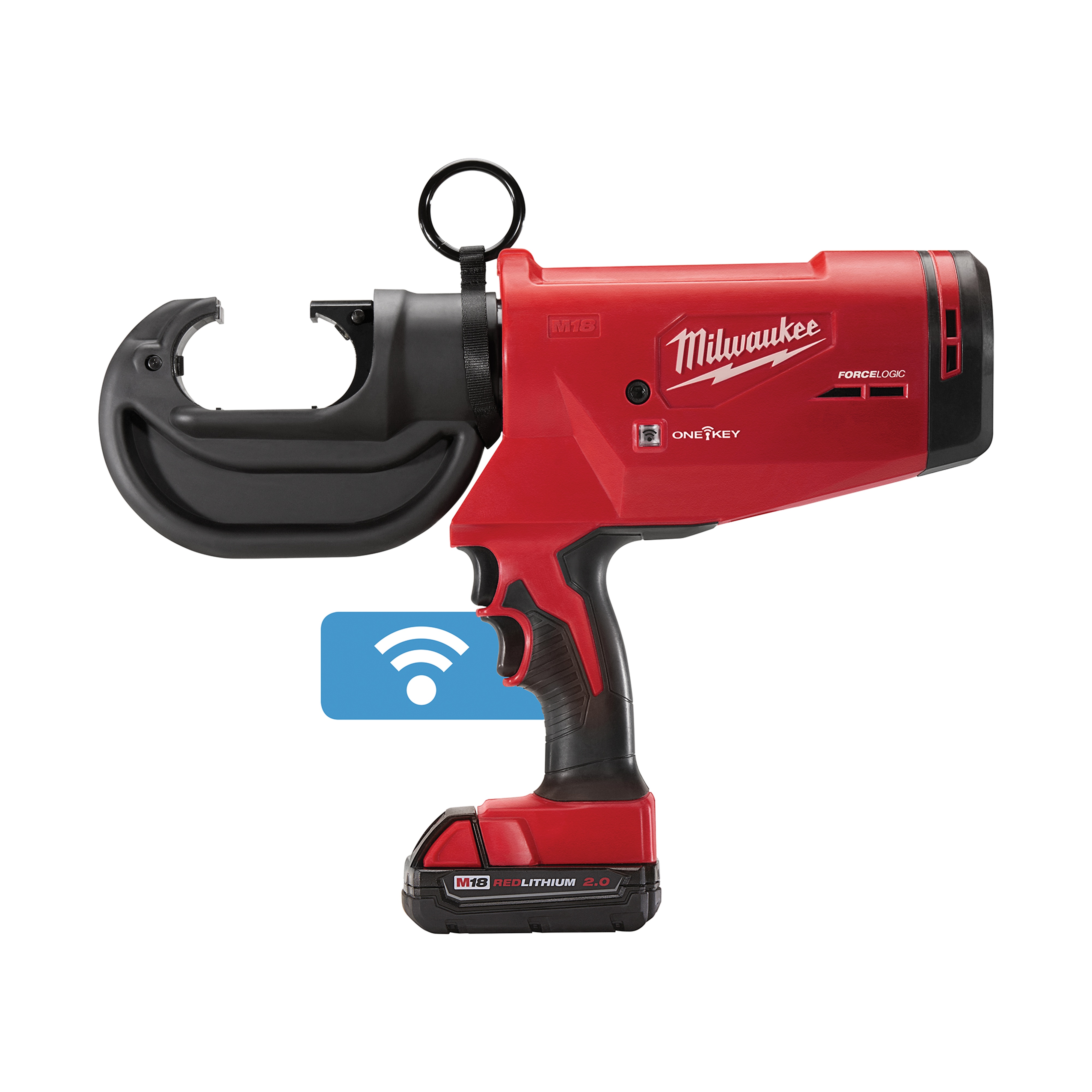 Milwaukee&reg; M18&trade; FORCE LOGIC&trade; 2678-22BG Utility Crimping Kit With D3 Grooves and Fixed BG Die, 6 ton Crimping, 18 V DC, Li-Ion Battery