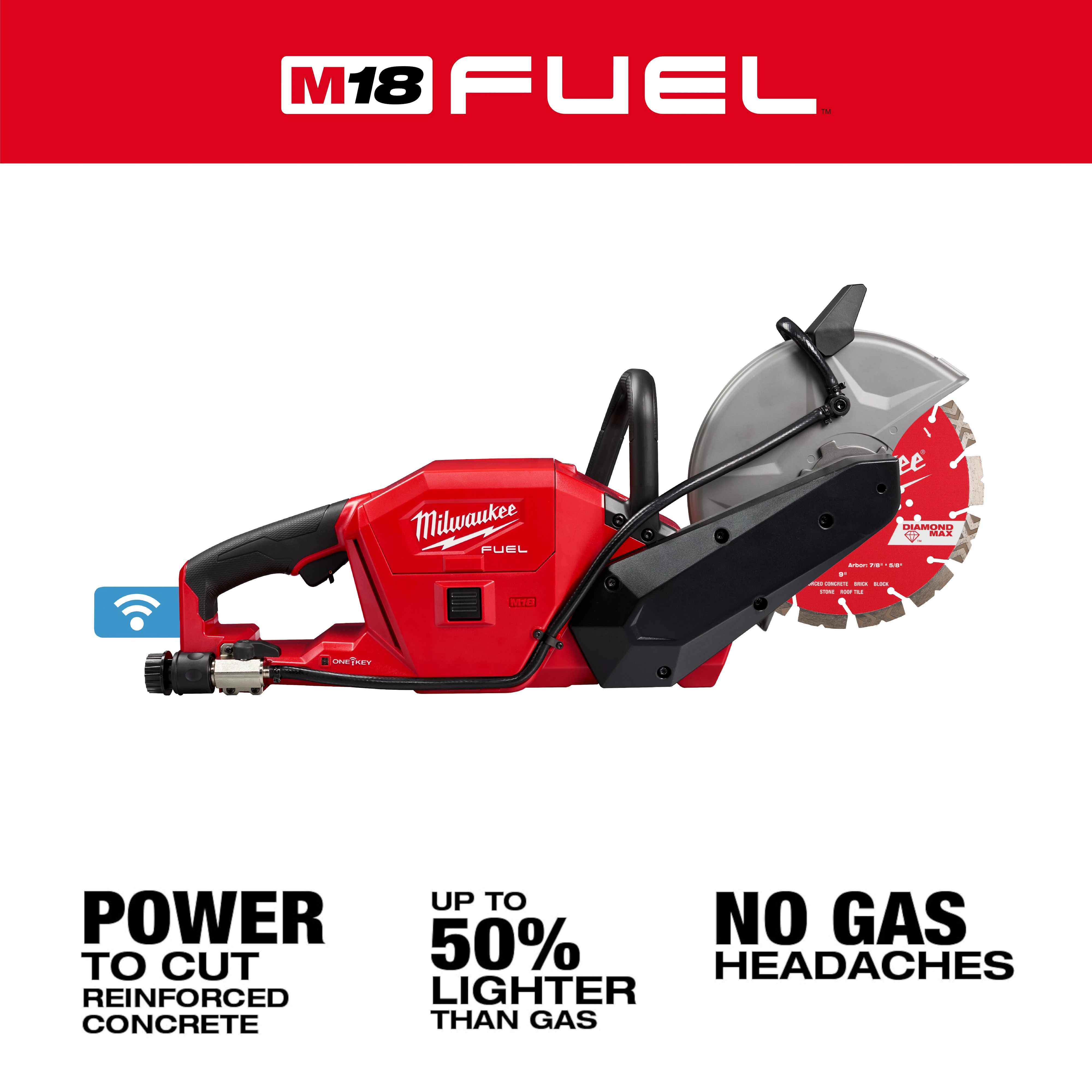 Milwaukee&reg; M18 FUEL&trade; 2786-22HD Cordless Cut-Off Saw Kit With One-Key&trade; Technology, 9 in Blade, 3.4 in Cutting