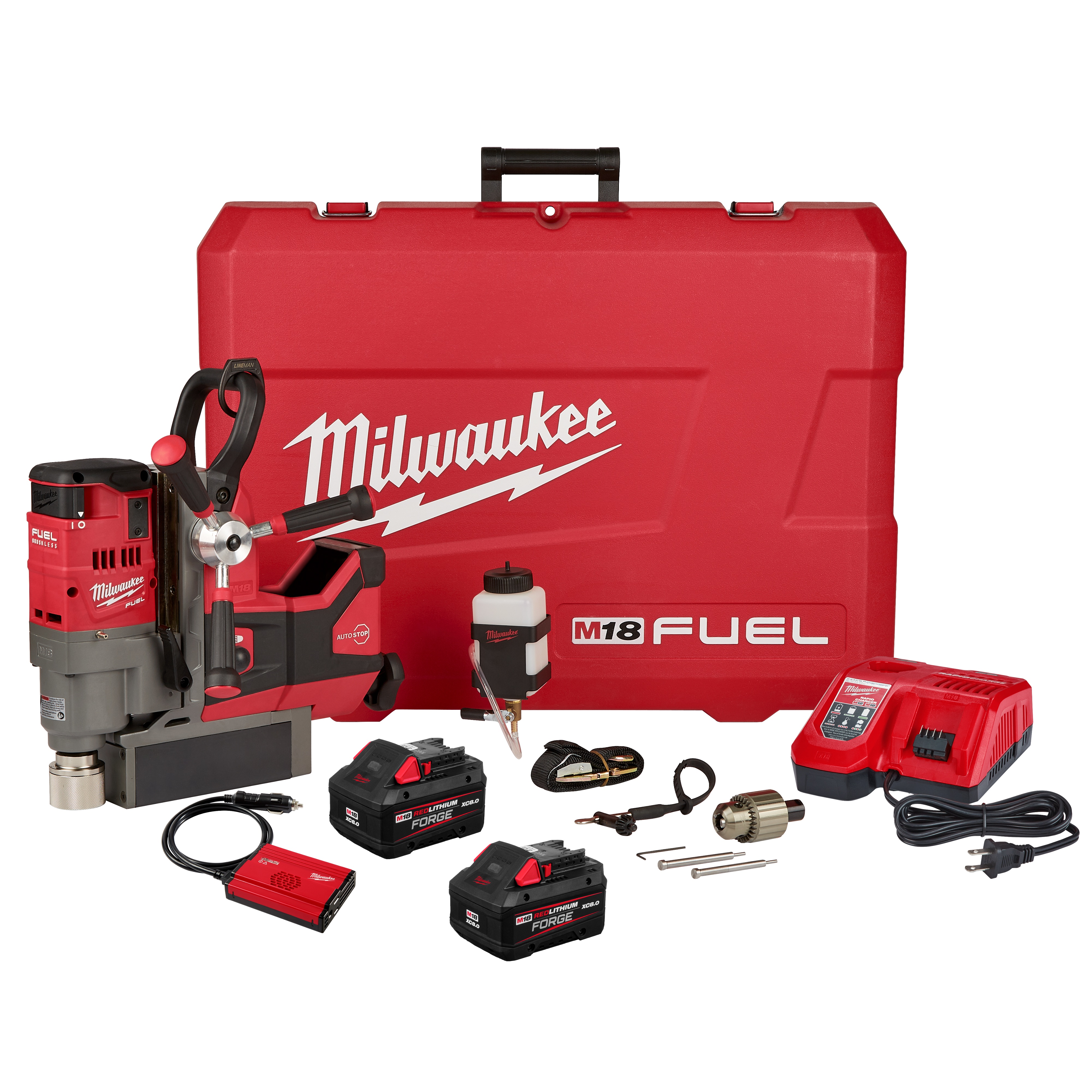 Milwaukee&reg; M18&trade; FUEL&trade; 2788-22HD Magnetic Drill Kit, 3/4 in Chuck, 18 V DC, 400/690 rpm No-Load, Li-Ion Battery