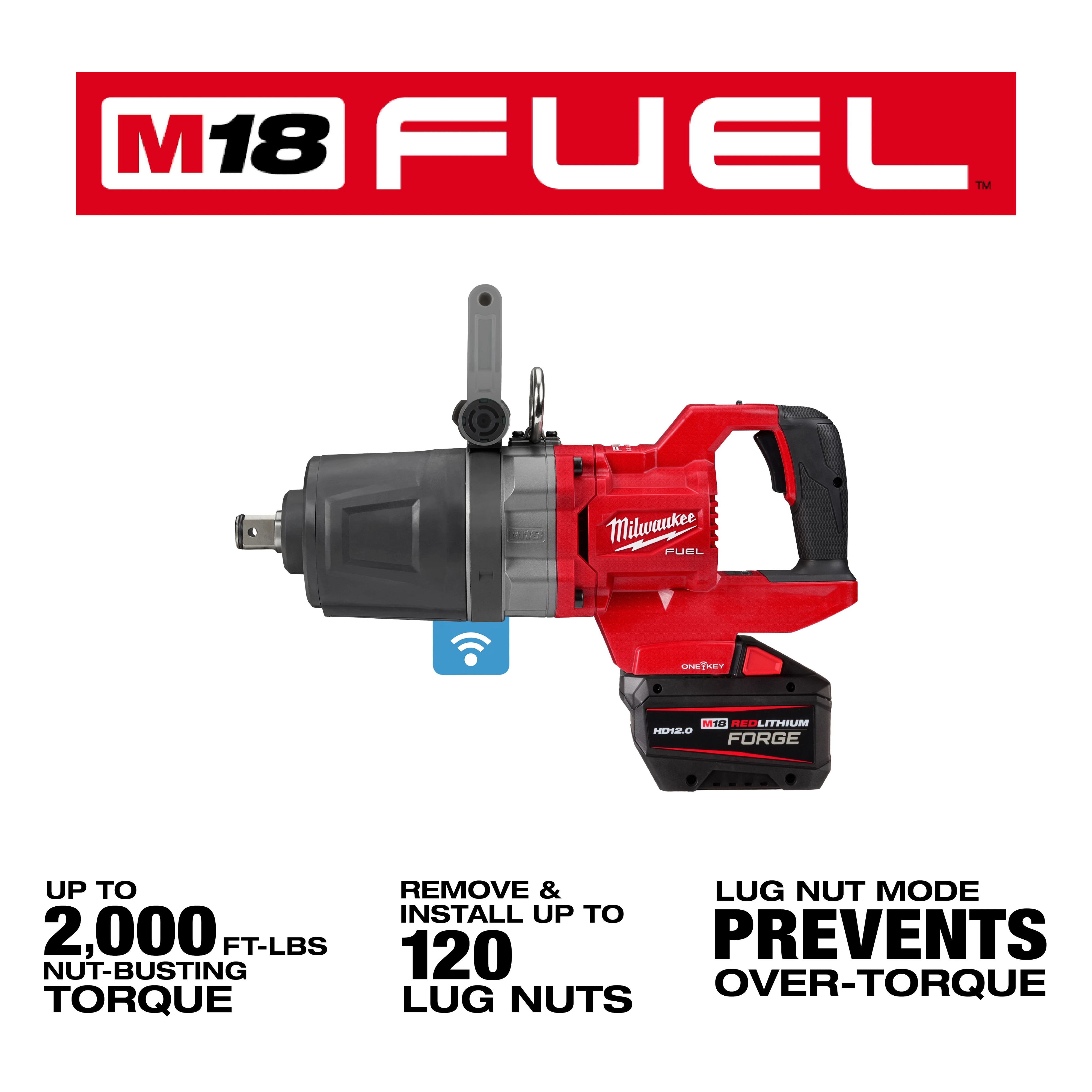 Milwaukee&reg; M18 FUEL&trade; 2868-22HD High Torque Impact Wrench With One-Key&trade; Kit, 1 in