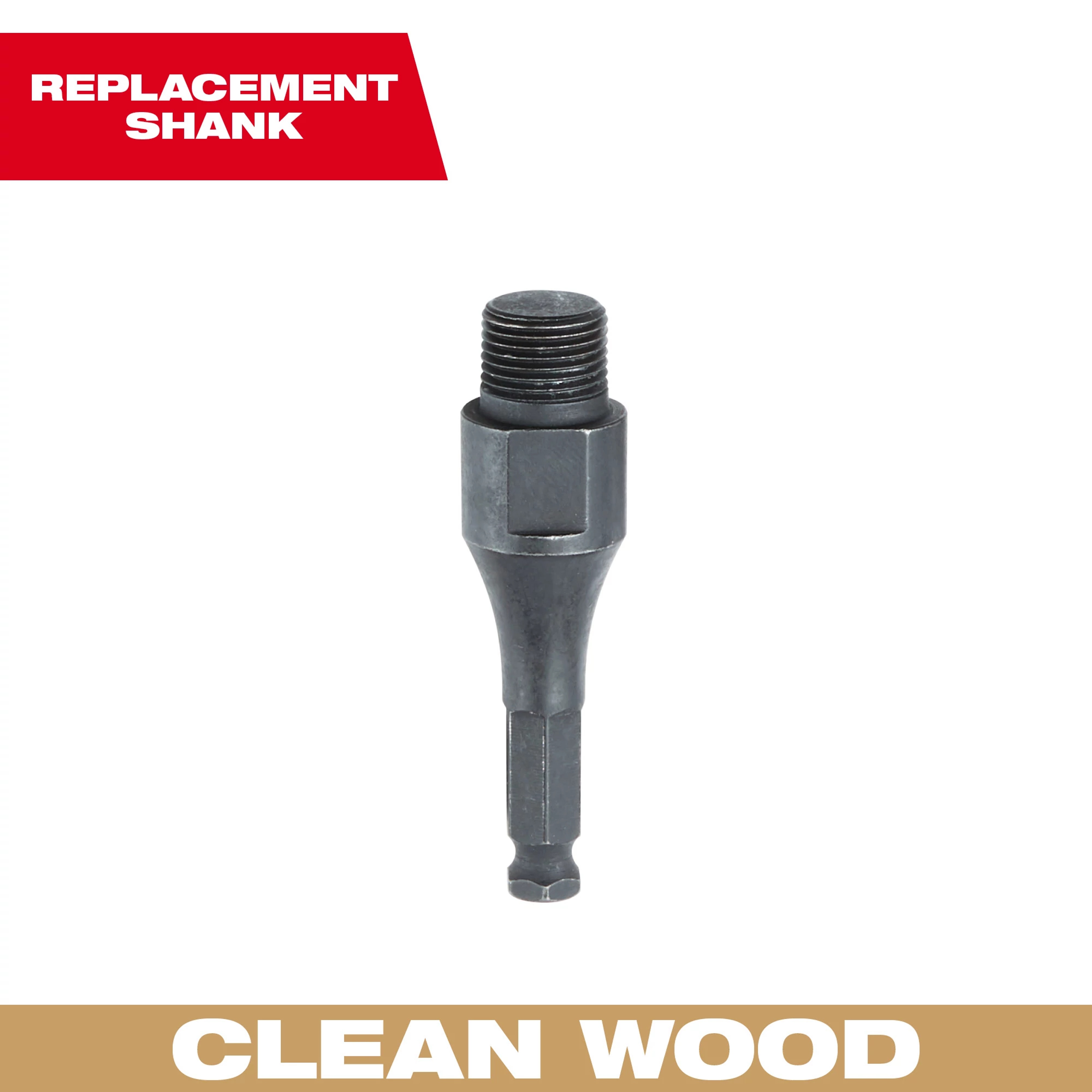 Milwaukee&reg; 48-07-0201 Heavy Duty Standard Replaceable Shank, For Use With 3 in and Larger Self-Feed Bit