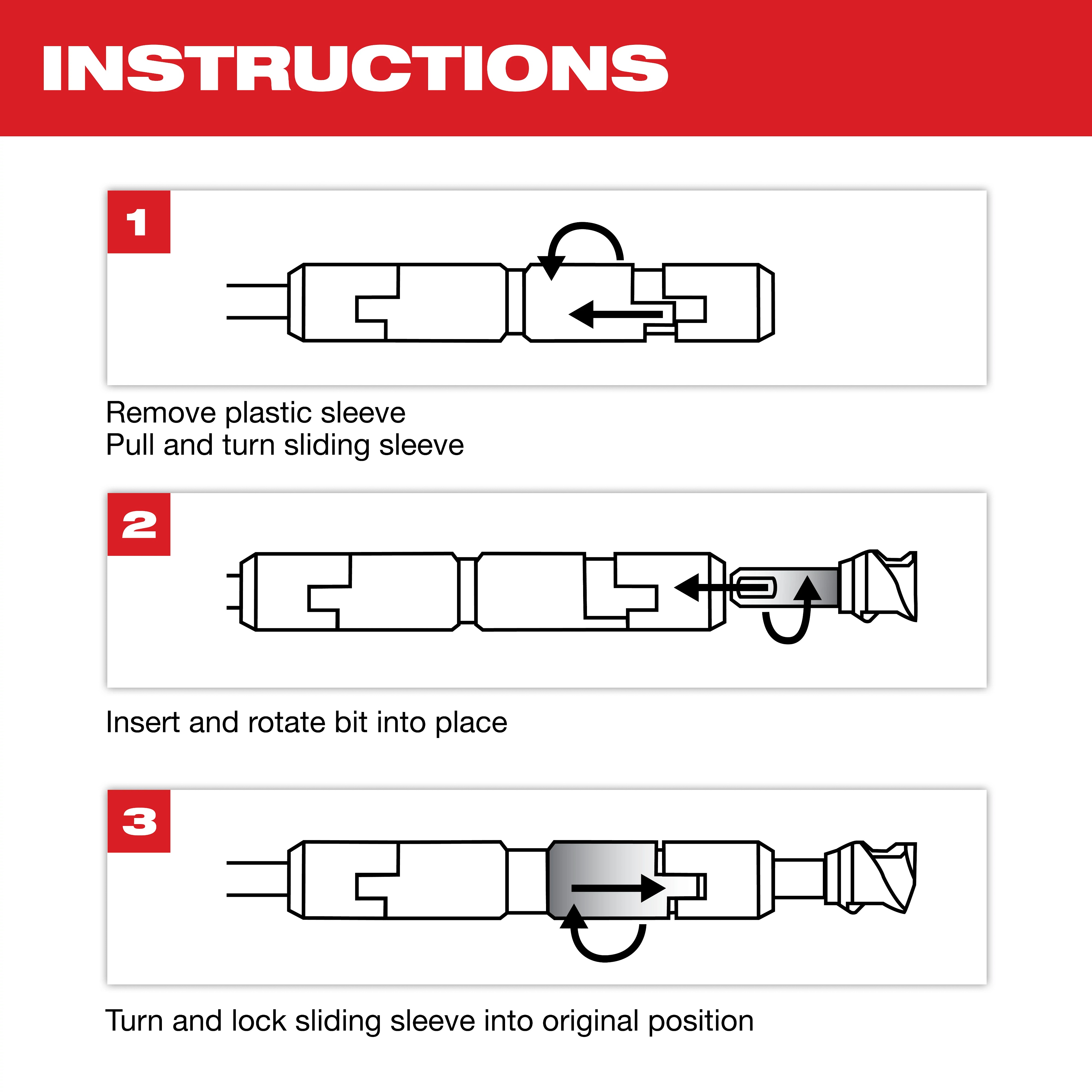 Milwaukee&reg; 48-20-6950 Connection Adapter, For Use With SDS Max&reg; Drill and Core Bit and Max-Lok&trade; Extensions, Carbide