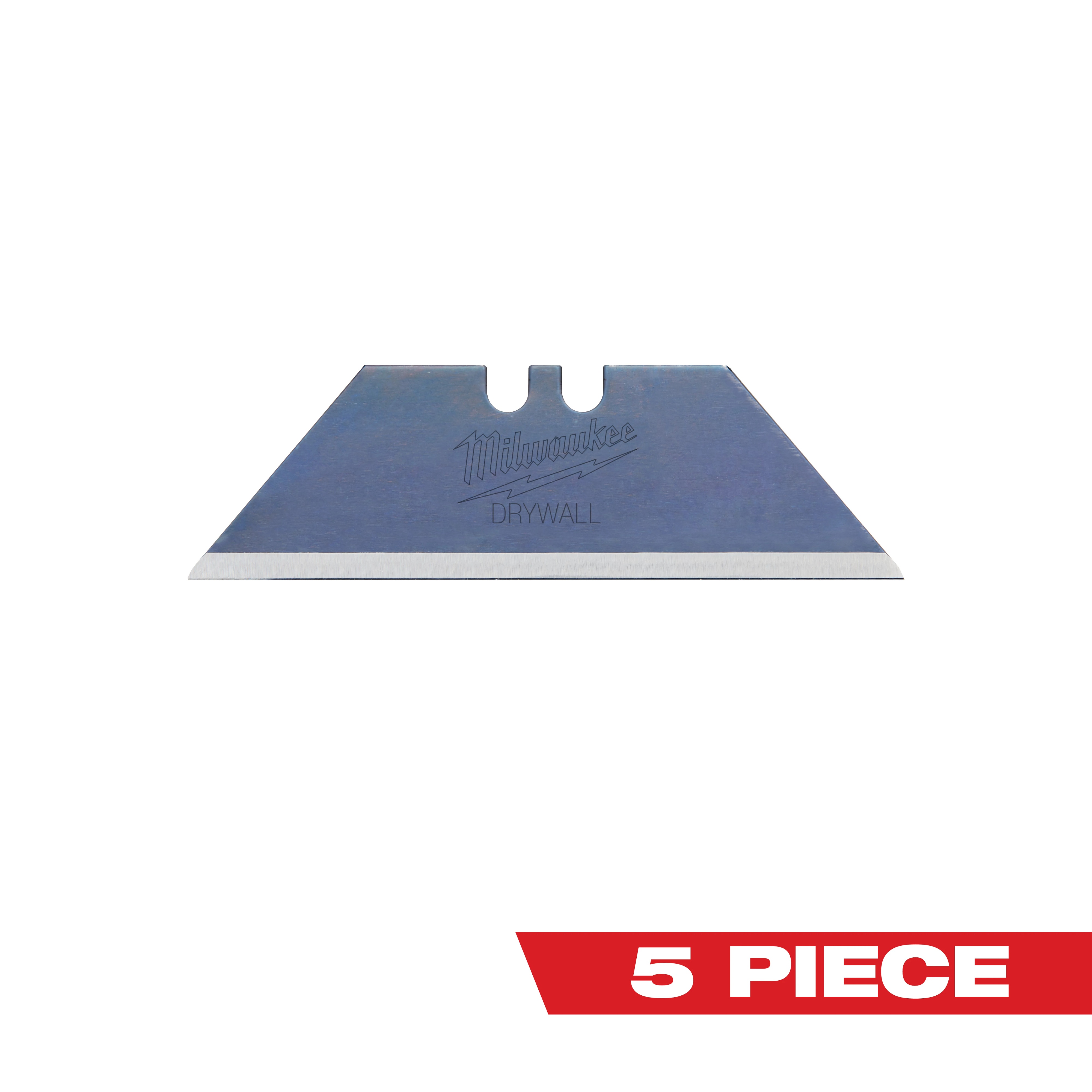 Milwaukee&reg; 48-22-1933 5-Piece Utility Knife Blade, Micro Carbide Metal, Sharp Point/Straight Edge, 2-3/8 in L x 3/4 in W Blade, Compatible With: Milwaukee&reg; Most Standard Utility Knives, 0.025 in THK