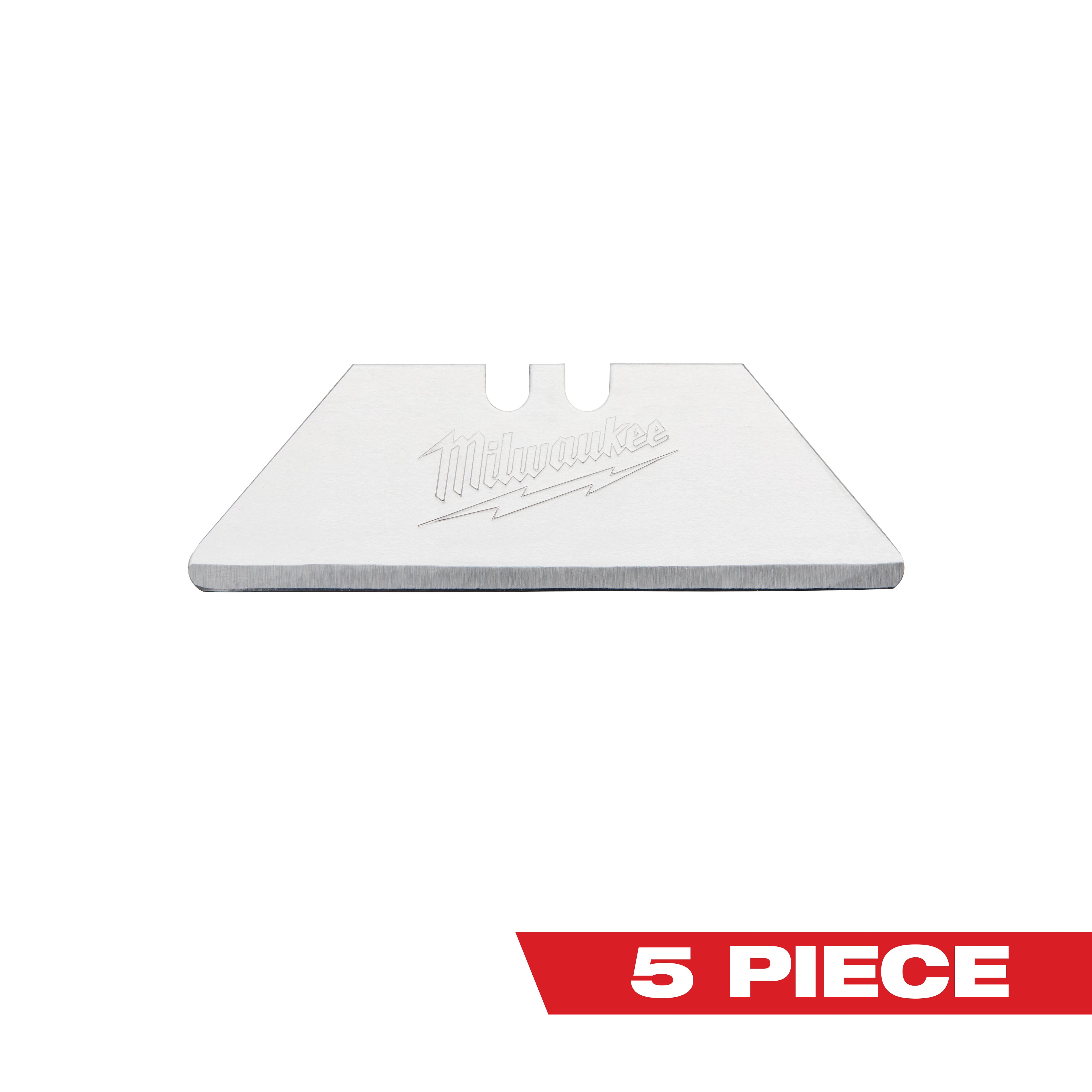 Milwaukee&reg; 48-22-1934 5-Piece Utility Knife Blade, Micro Carbide Metal, Round Point/Straight Edge, 2-3/8 in L x 3/4 in W Blade, Compatible With: Milwaukee&reg; Most Standard Utility Knives, 0.025 in THK