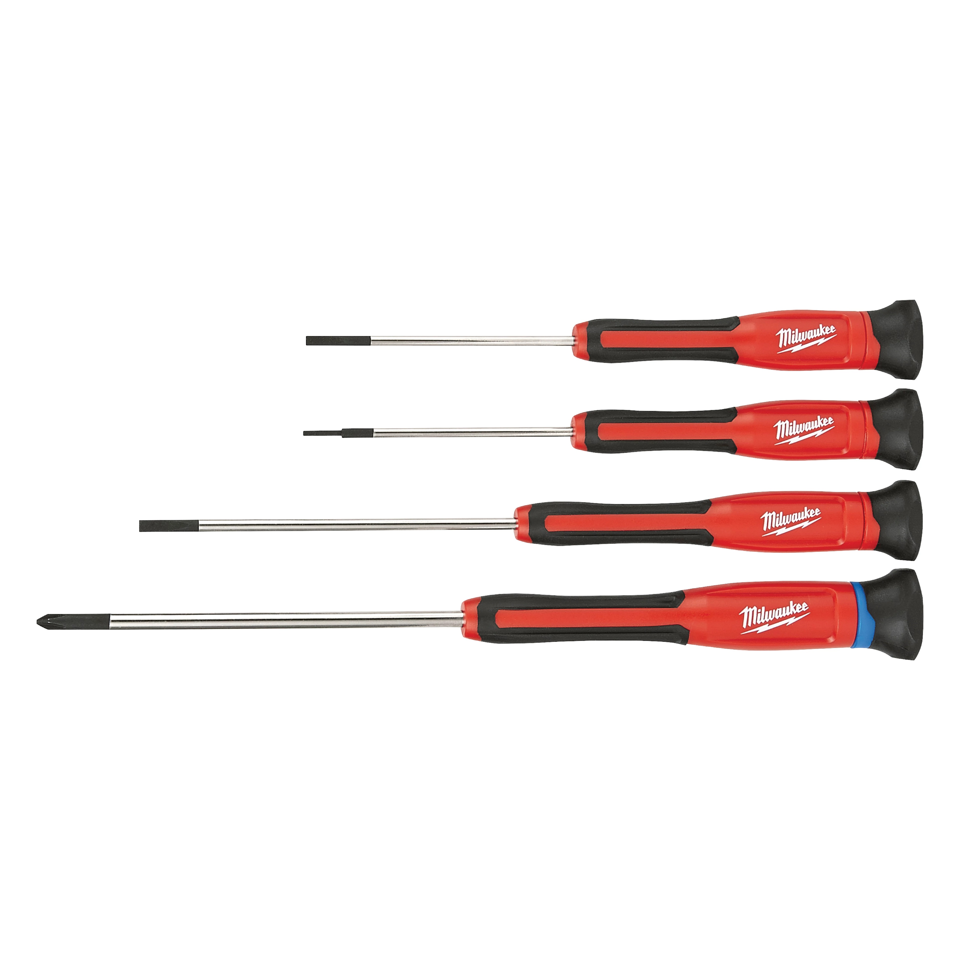 Milwaukee&reg; 48-22-2604 Screwdriver Set, 4 Pieces, Steel, Polished Chrome