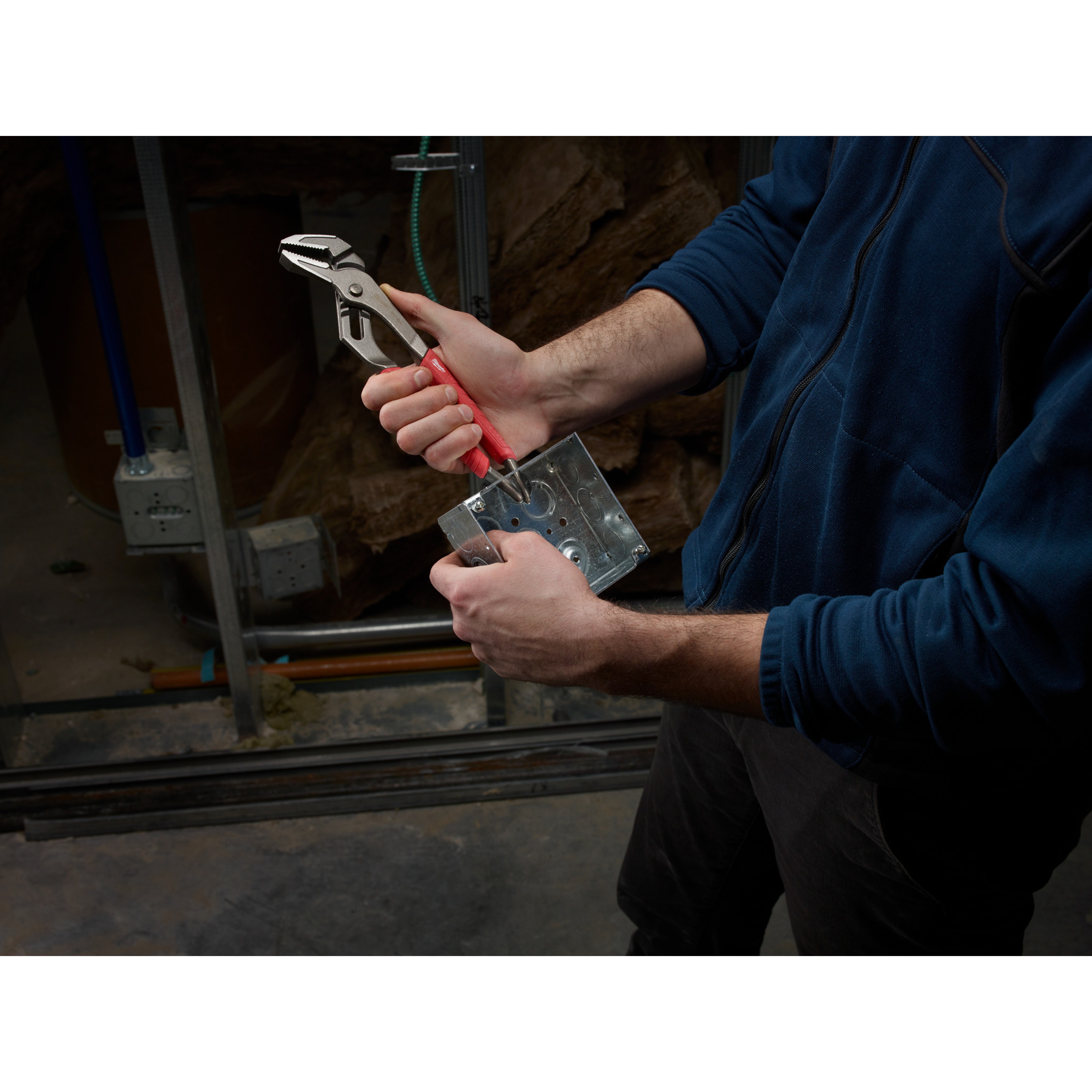 Milwaukee&reg; 48-22-6210 Gen II 22-Position Quick-Adjust Hex Jaw Plier, 2 in Nominal, 1-1/2 in L x 1/4 in W Alloy Steel V-Shape Jaw, 10 in OAL