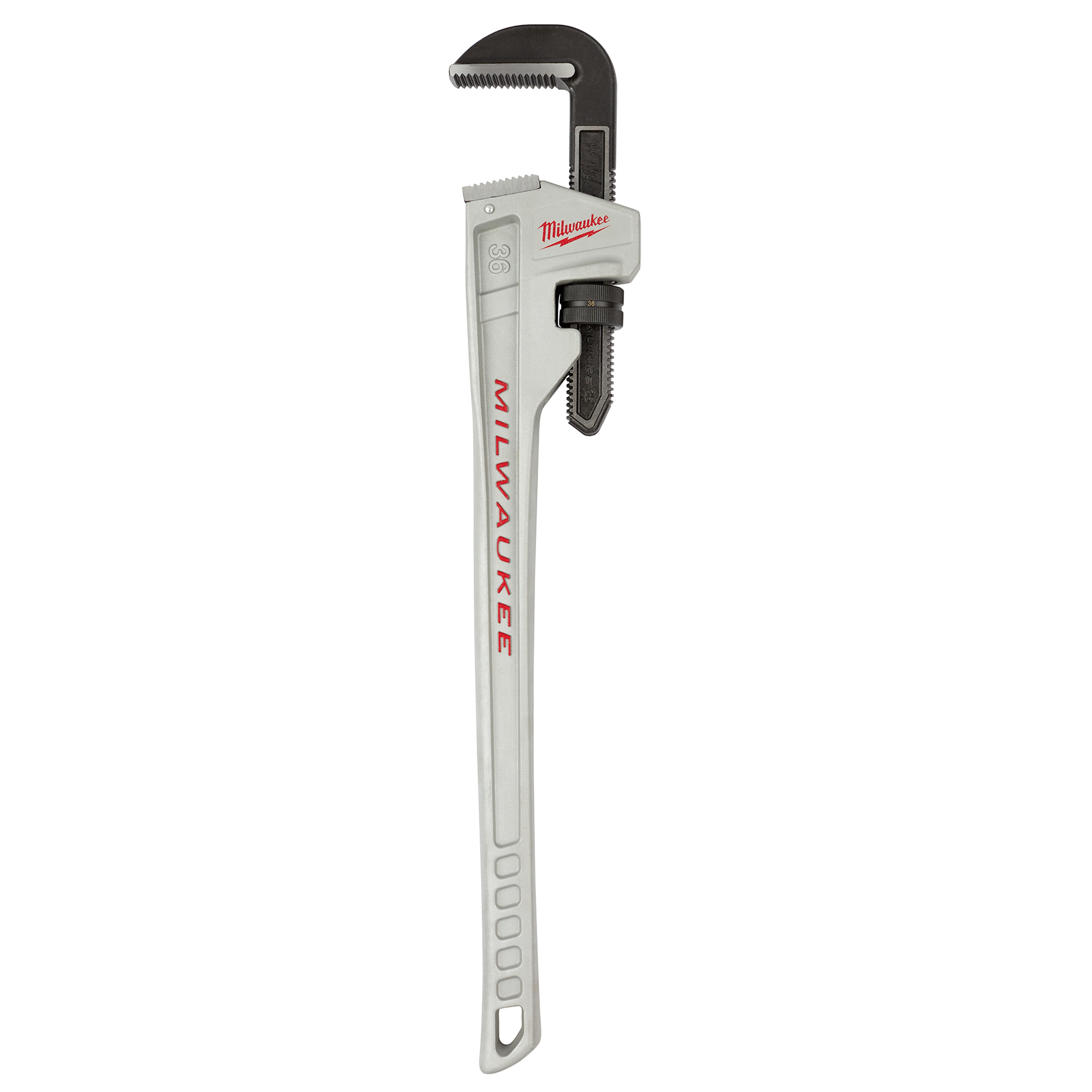 Williams&reg; JHW13508 Heavy Duty Pipe Wrench, 3-1/8 in Pipe, 18 in OAL, Hook Jaw, Aluminum Handle, Standard Adjustment