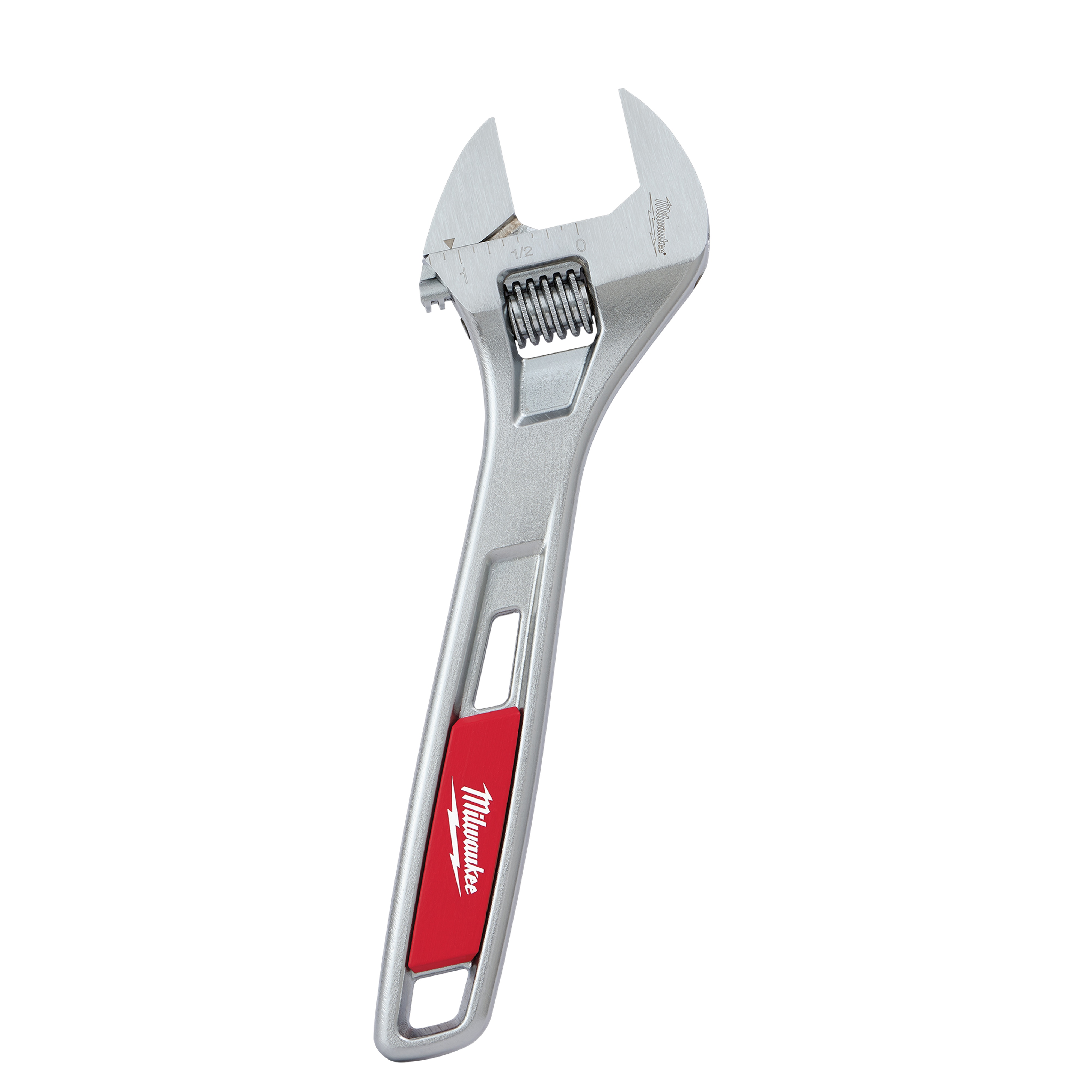 Milwaukee&reg; 48-22-7408 Uninsulated Adjustable Wrench, 1-1/8 in, Polished Chrome, 8 in OAL, Steel Body, ASME Specified, Steel