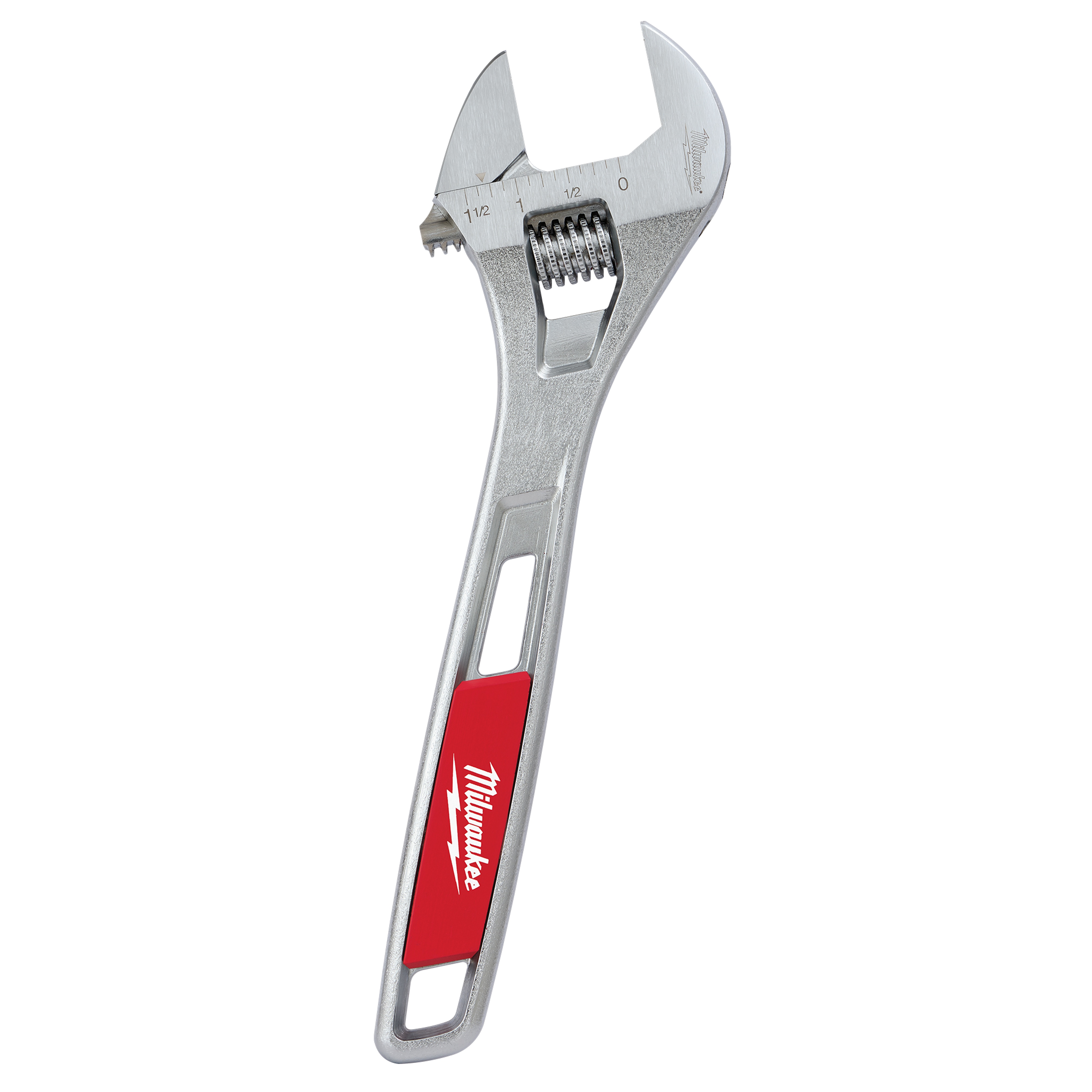 Milwaukee&reg; 48-22-7410 Uninsulated Adjustable Wrench, 1-3/8 in, Polished Chrome, 10 in OAL, Steel Body, ASME Specified, Steel