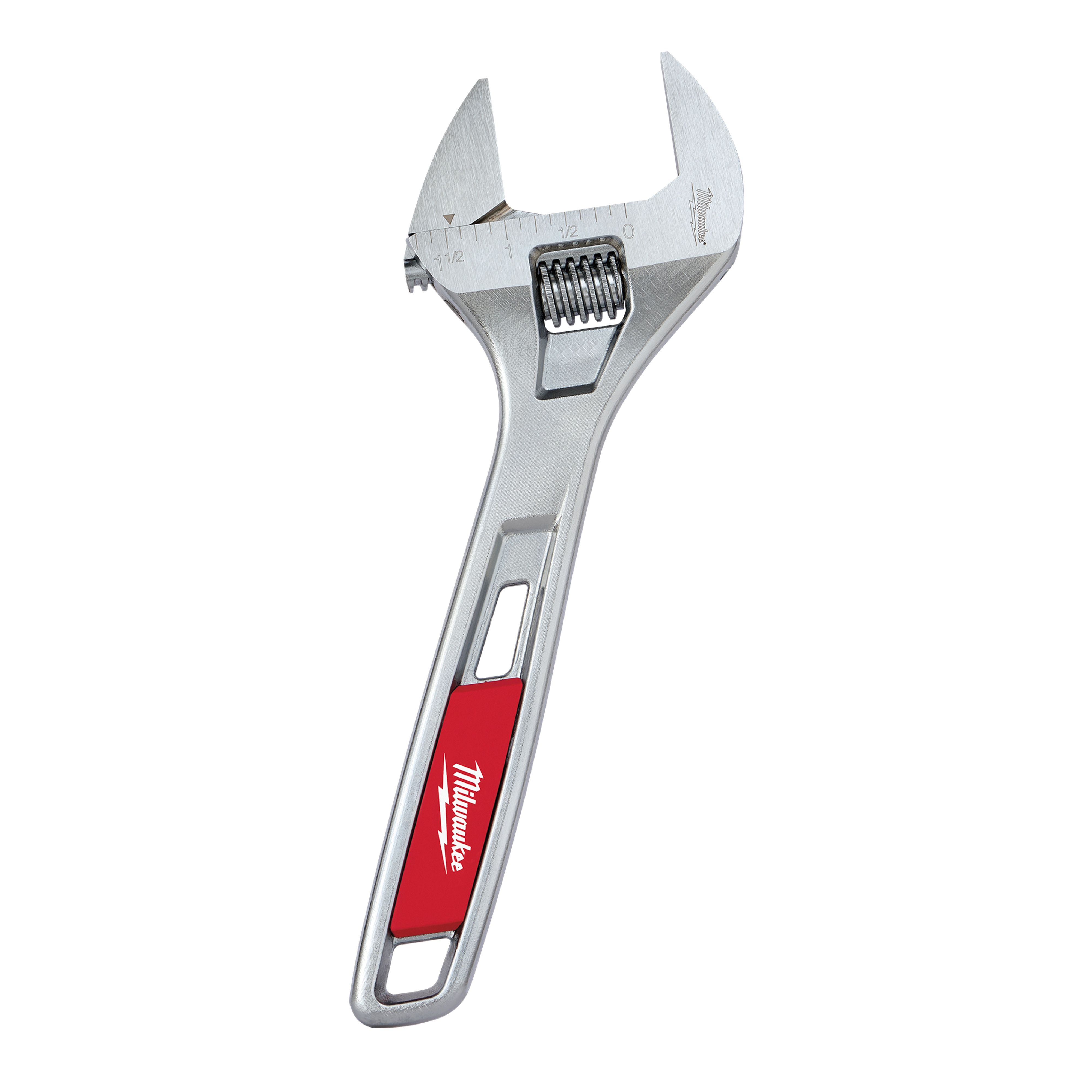 Milwaukee&reg; 48-22-7508 Uninsulated Adjustable Wrench, 1-1/2 in, Polished Chrome, 8 in OAL, Steel Body, ASME Specified, Steel