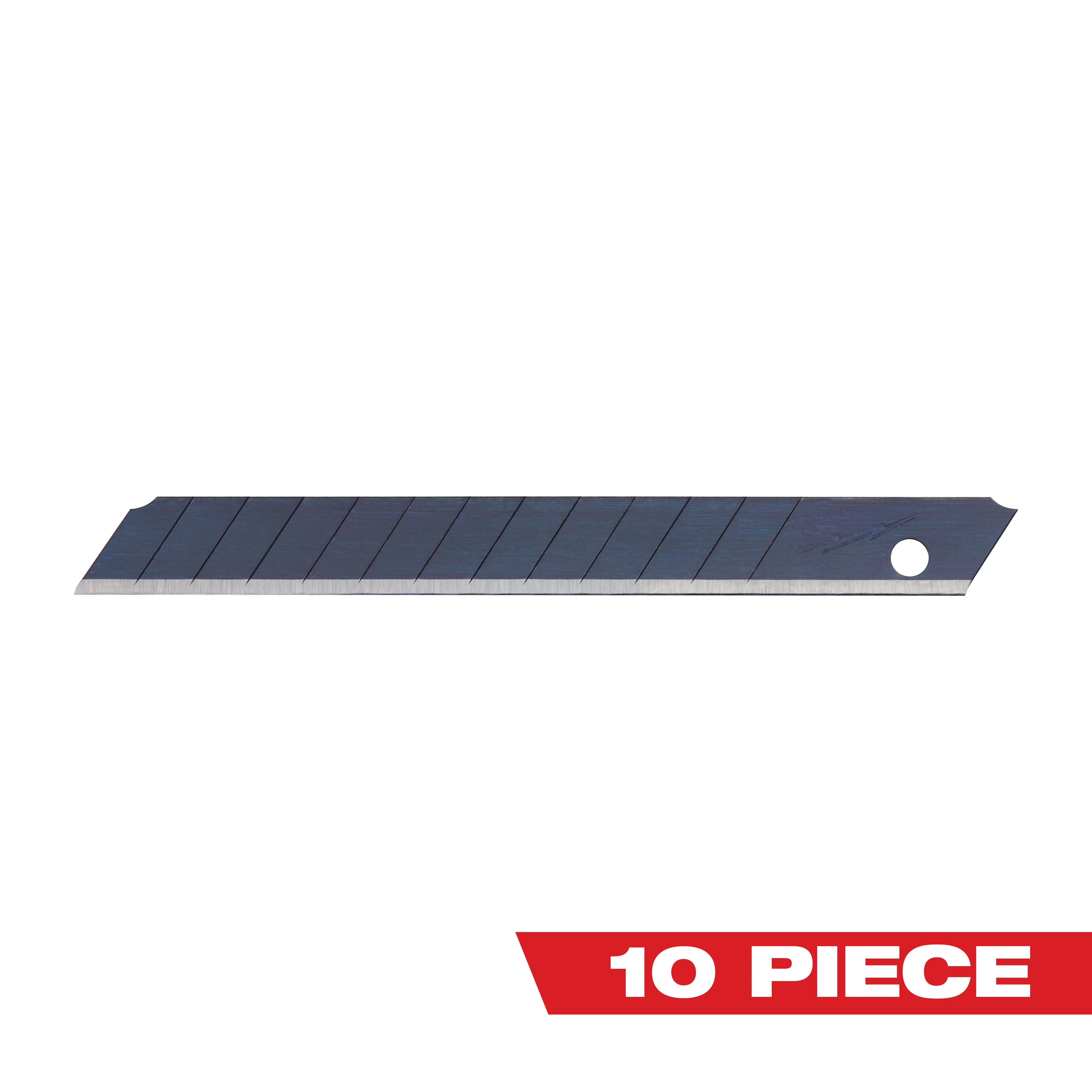 Milwaukee&reg; 48-22-9109 Pro 10-Piece Precision Utility Knife Blade With Dispenser, Micro Carbide Metal, Snap-Off, 4-7/8 in L x 9 mm W Blade, Compatible With: Milwaukee&reg; Most Standard Utility Knives, 0.015 in THK