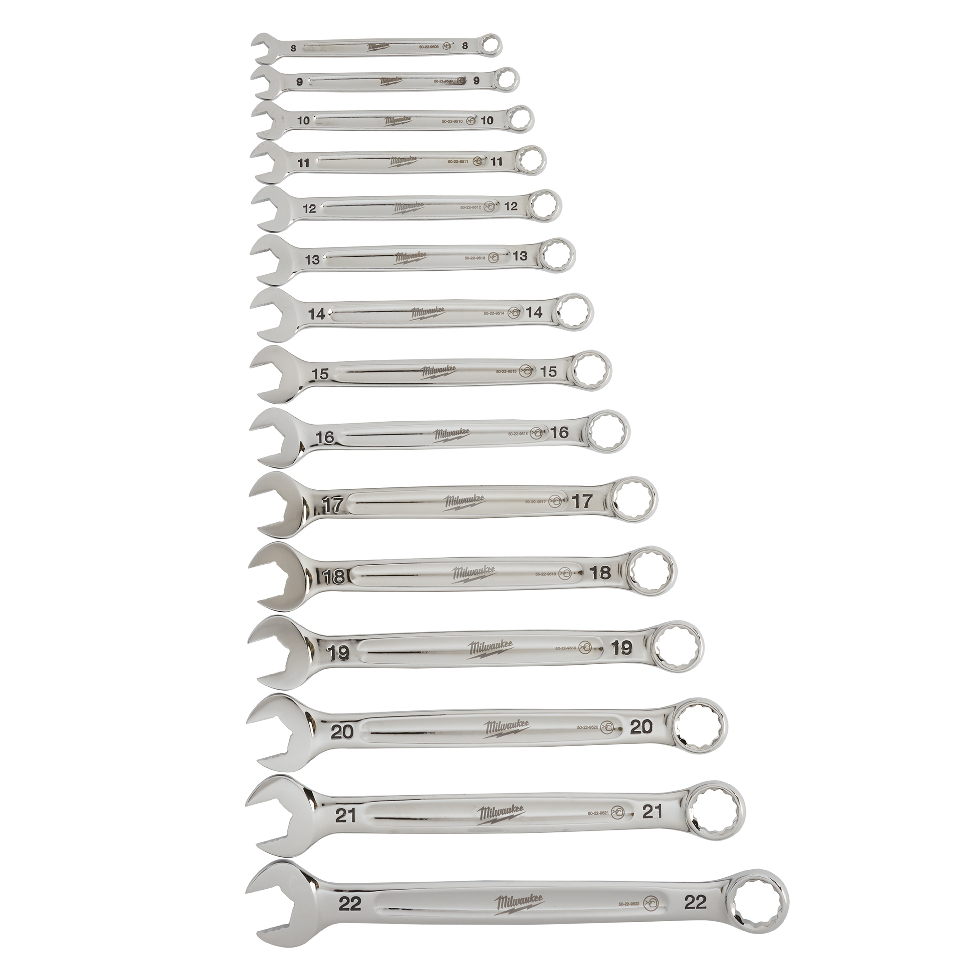 Milwaukee&reg; 48-22-9515 Combination Wrench Set, 15 Pieces