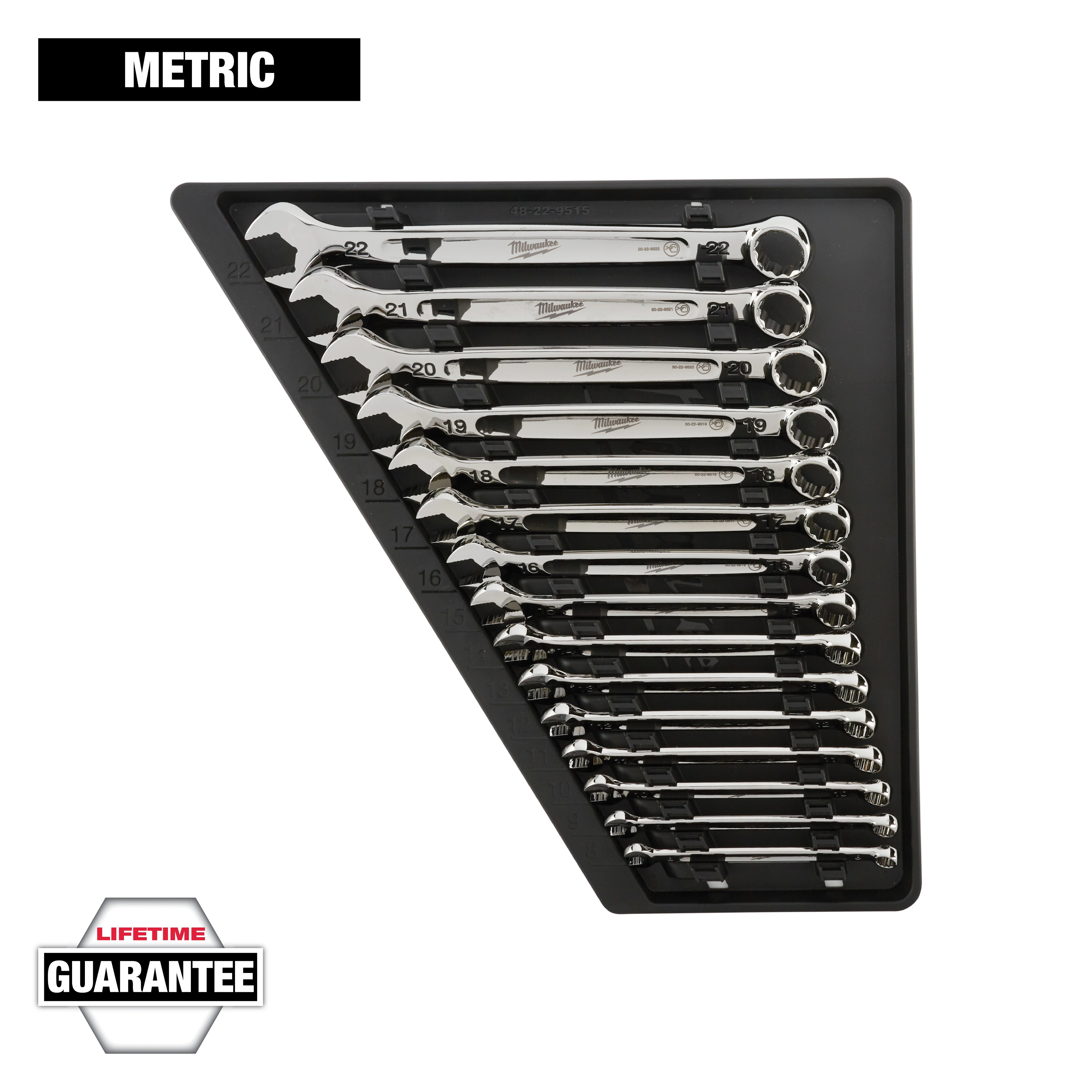 Milwaukee&reg; 48-22-9515 Combination Wrench Set, 15 Pieces