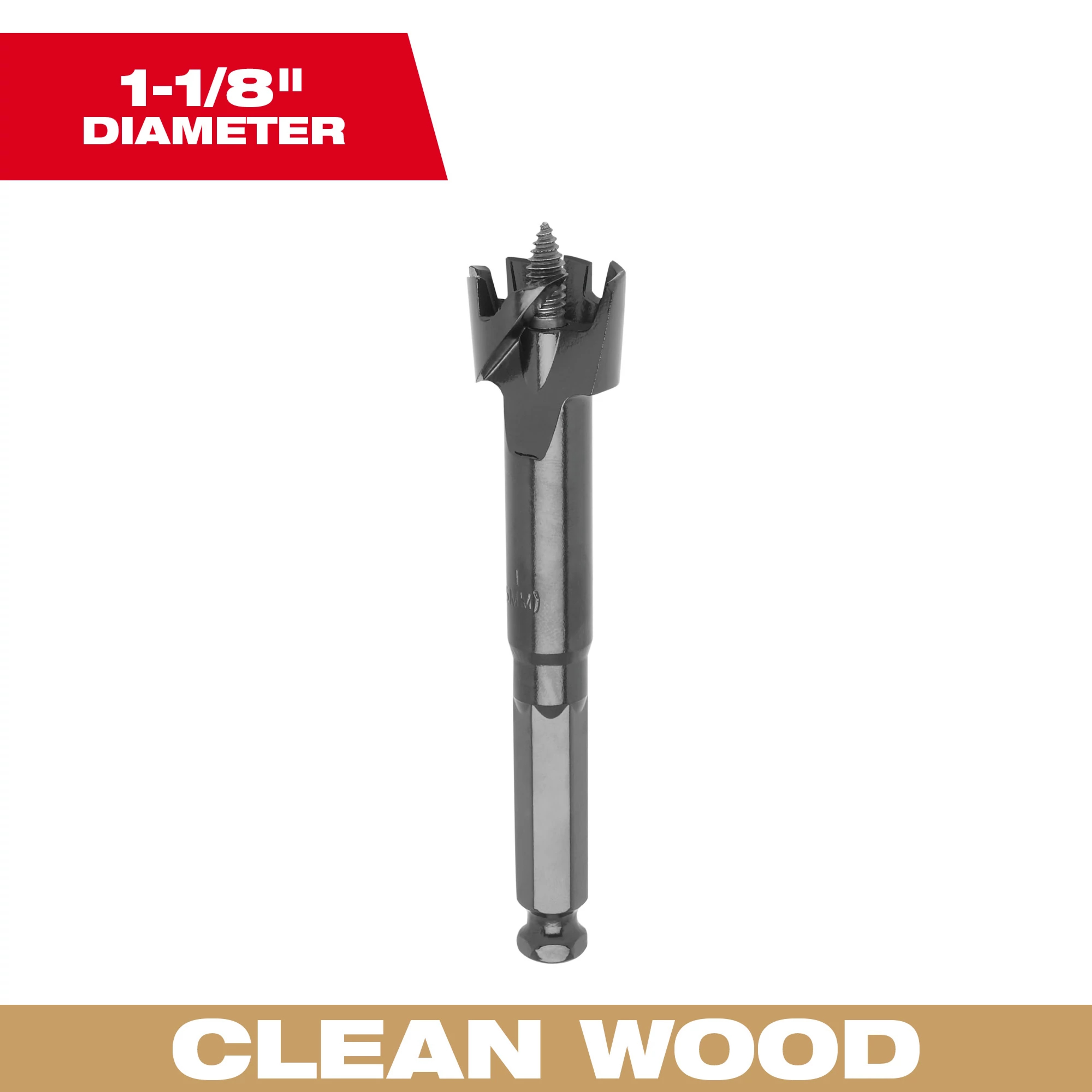 Milwaukee&reg; 48-25-1122 Standard Drill Bit, 1-1/8 in Dia, 6 in OAL, 7/16 in Shank